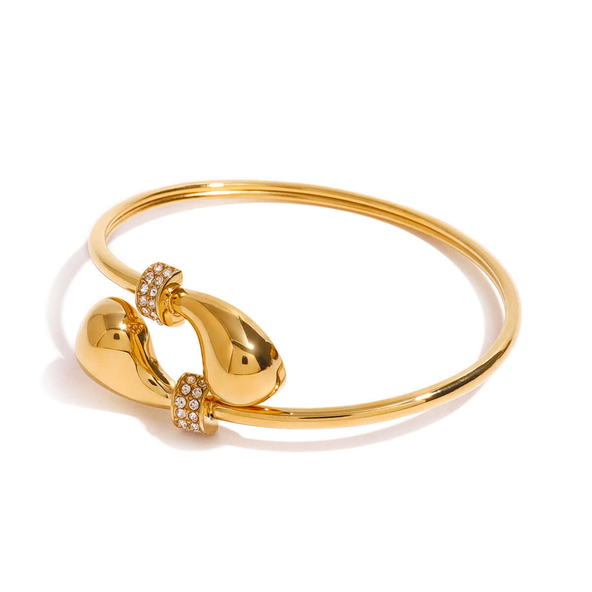 Elegant Teardrop Wrap Bangle Bracelet for Women - JDB8014 | Stylish Boho Jewelry for Parties, Weddings & Everyday Wear