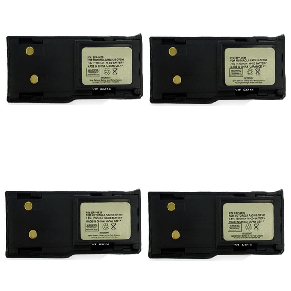 Synergy Digital 2-Way Radio Batteries - 4 Pack Ni-CD 7.5V 1200mAh Replacement for Motorola HNN8133C & HNN9628A - Perfect for Business, Security, and Outdoor Communication