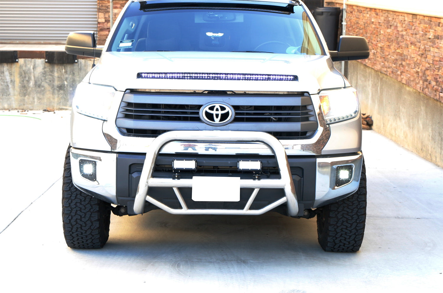 48W CREE LED Pods with Fog Lamp Mounting Brackets & Wiring Harness for 2014-2021 Toyota Tundra - Off-Road Lighting, Fog Light Replacement, Truck Accessories