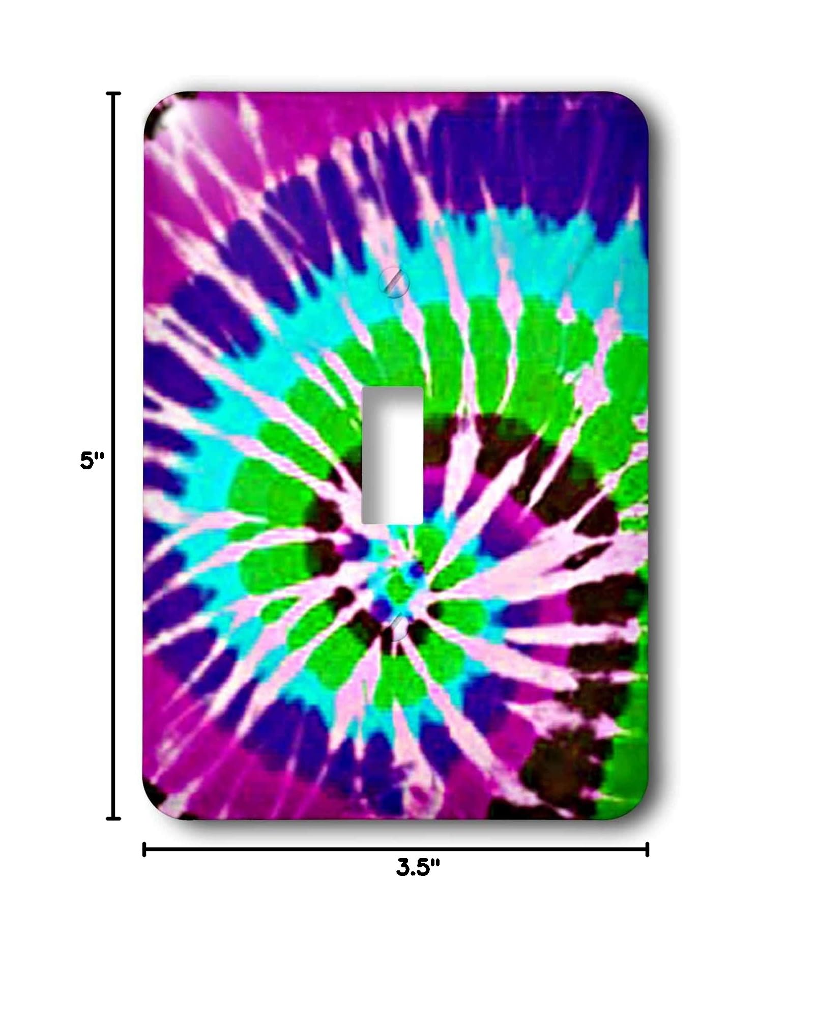 3dRose lsp_14277_1 Tie Dye Art 2 Single Toggle Switch Plate Cover - Decorative Wall Plate for Light Switches, Home Decor & Boho Style Rooms