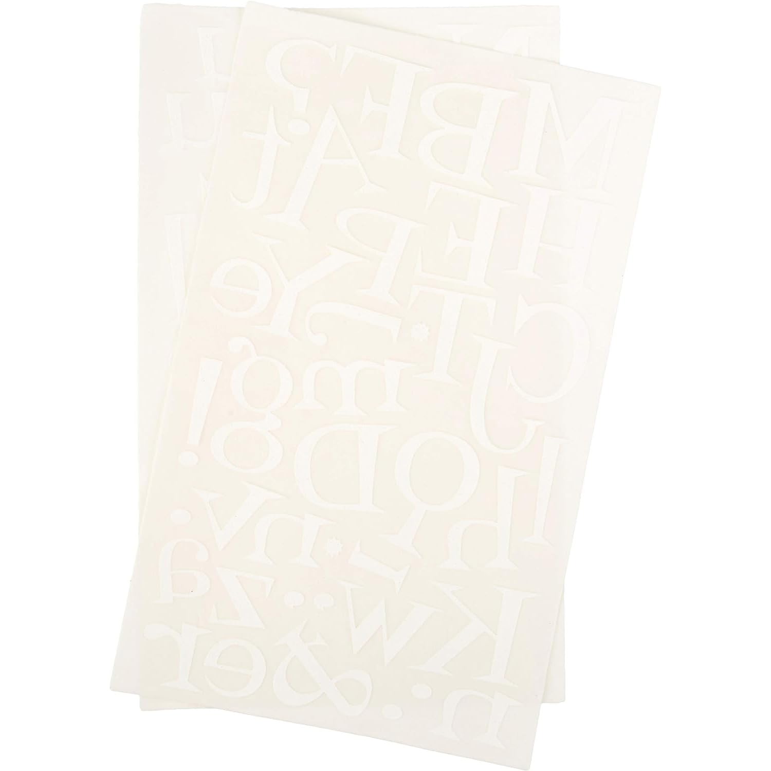 SEI 1.5 Inch Iron-On Letters for T-Shirts - Fun White Fabric Transfers (2 Sheets) - DIY Clothing Customization & Craft Projects