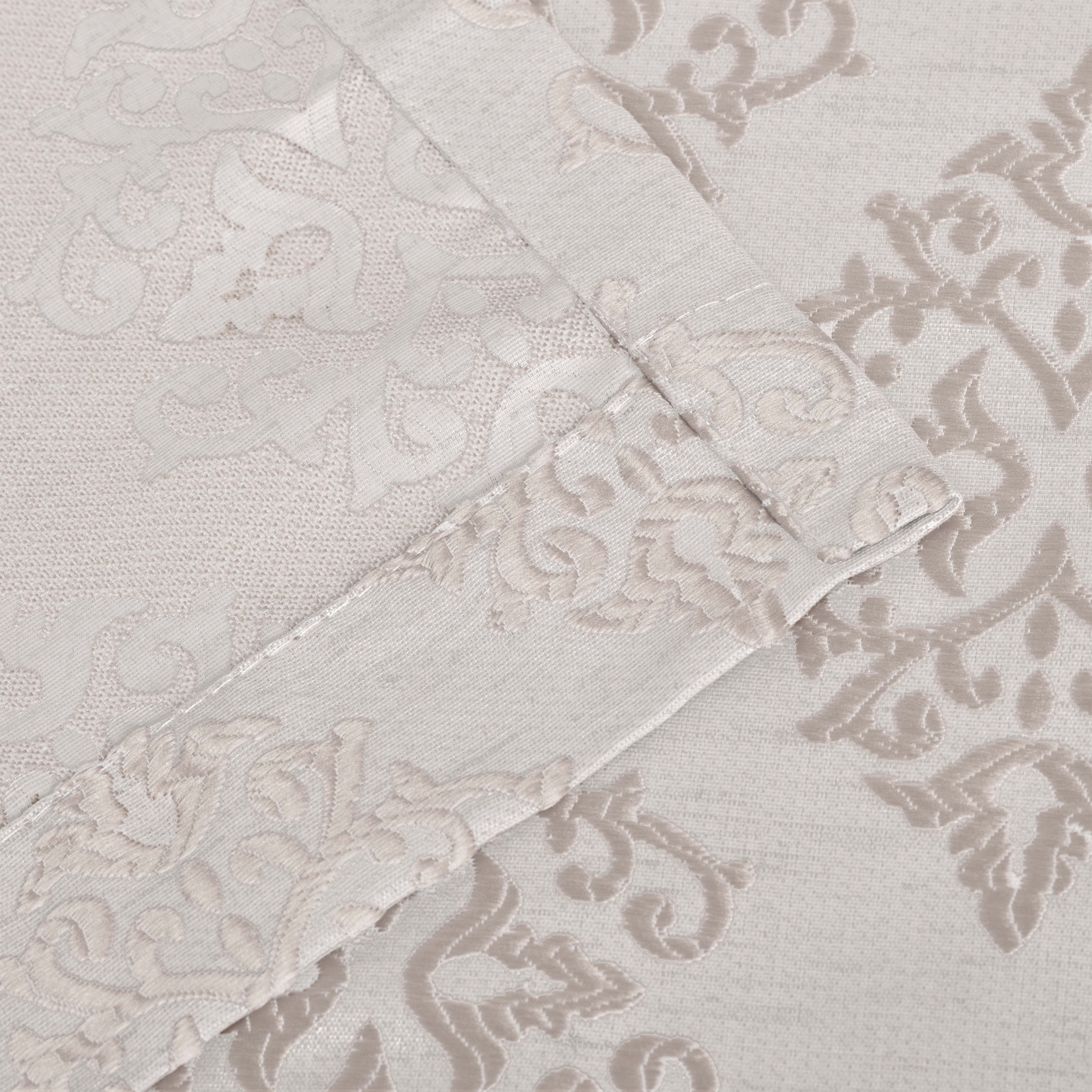 Venetian Damask Jacquard Curtain Panels - Set of 2 Luxury Window Treatments for Living Room & Bedroom Decor