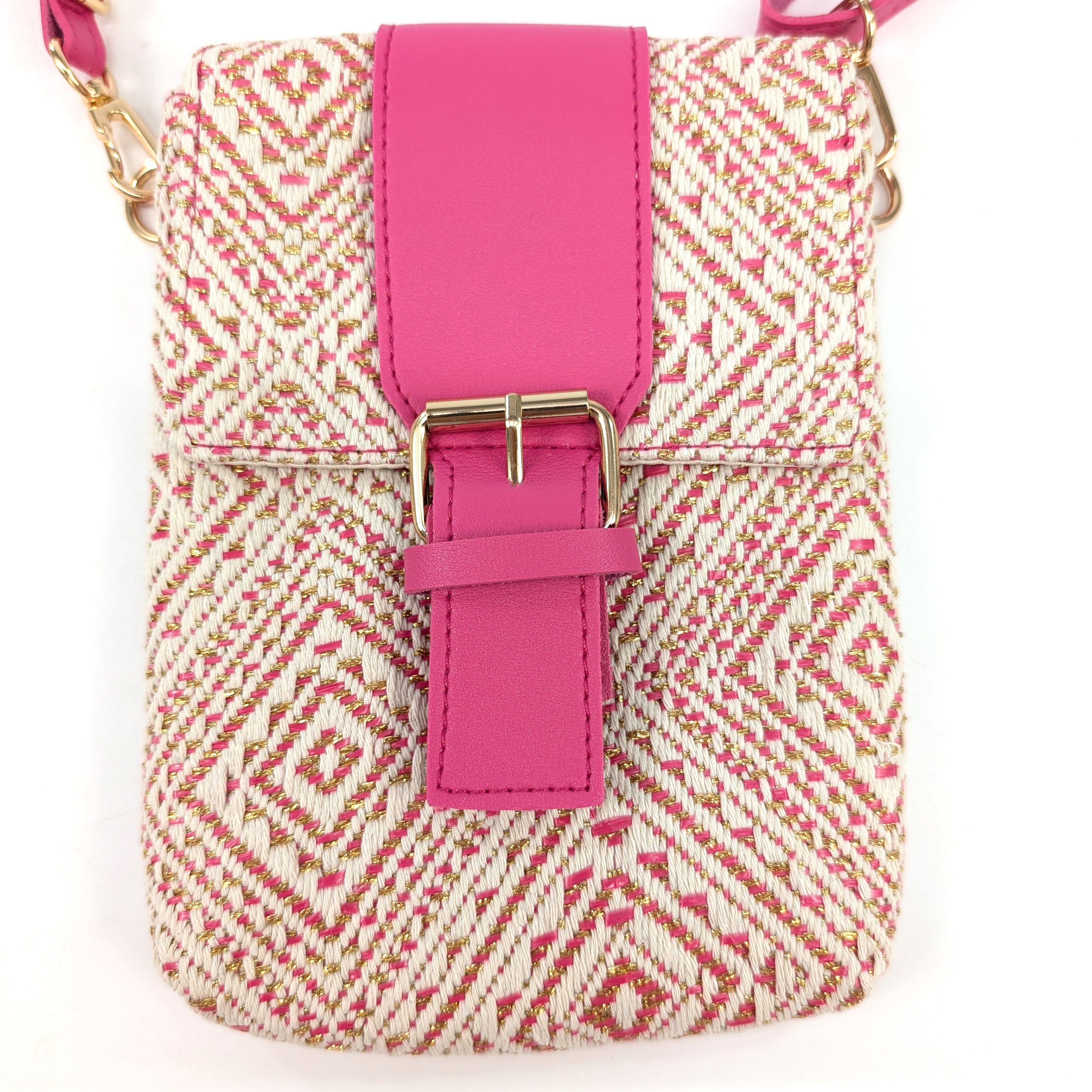 Stylish Aztec Buckle Crossbody Bag for Women - Trendy Pink Boho Purse with Adjustable Strap | Perfect for Travel, Shopping & Everyday Use