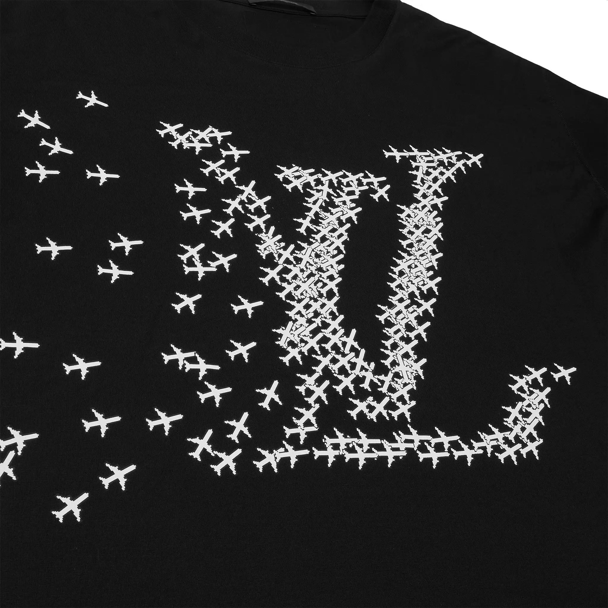 Louis Vuitton 2054 Planes Black T-Shirt for Men - Stylish Graphic Tee for Casual Wear & Street Fashion