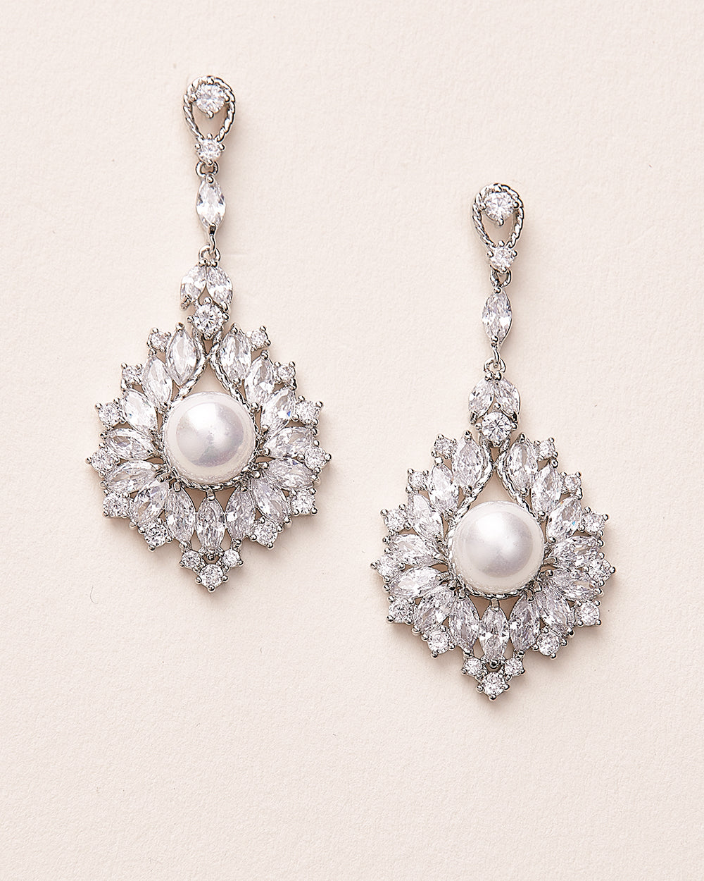 Avery Pearl Statement Earrings for Women - Elegant Dangle Earrings with Shiny Pearls, Perfect for Weddings, Parties & Special Occasions