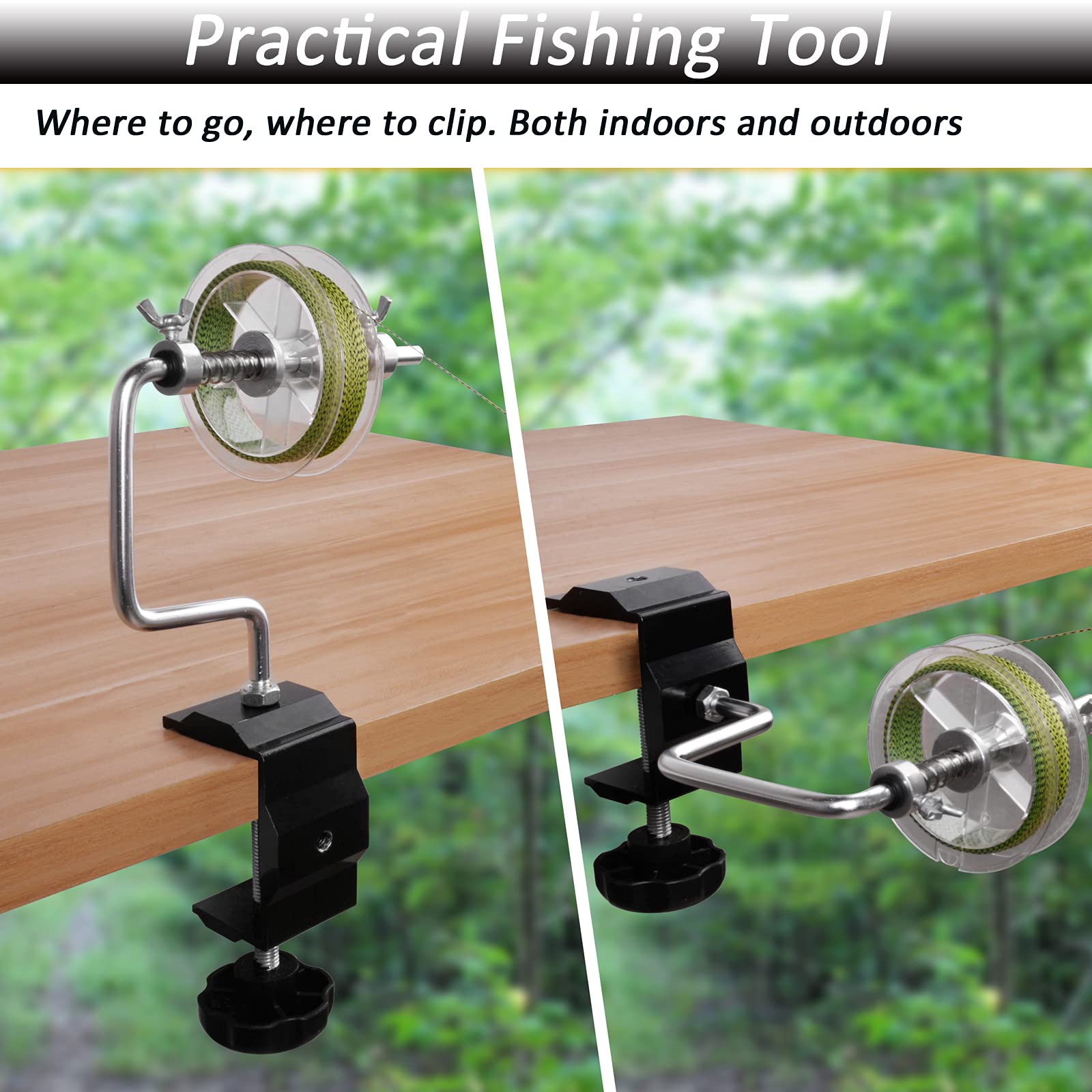 JSHANMEI Portable Fishing Line Winder & Reel Spooler Machine - Adjustable Stable Spooling Station System for Freshwater & Saltwater Fishing | Perfect for Boat, Shore, and Ice Fishing