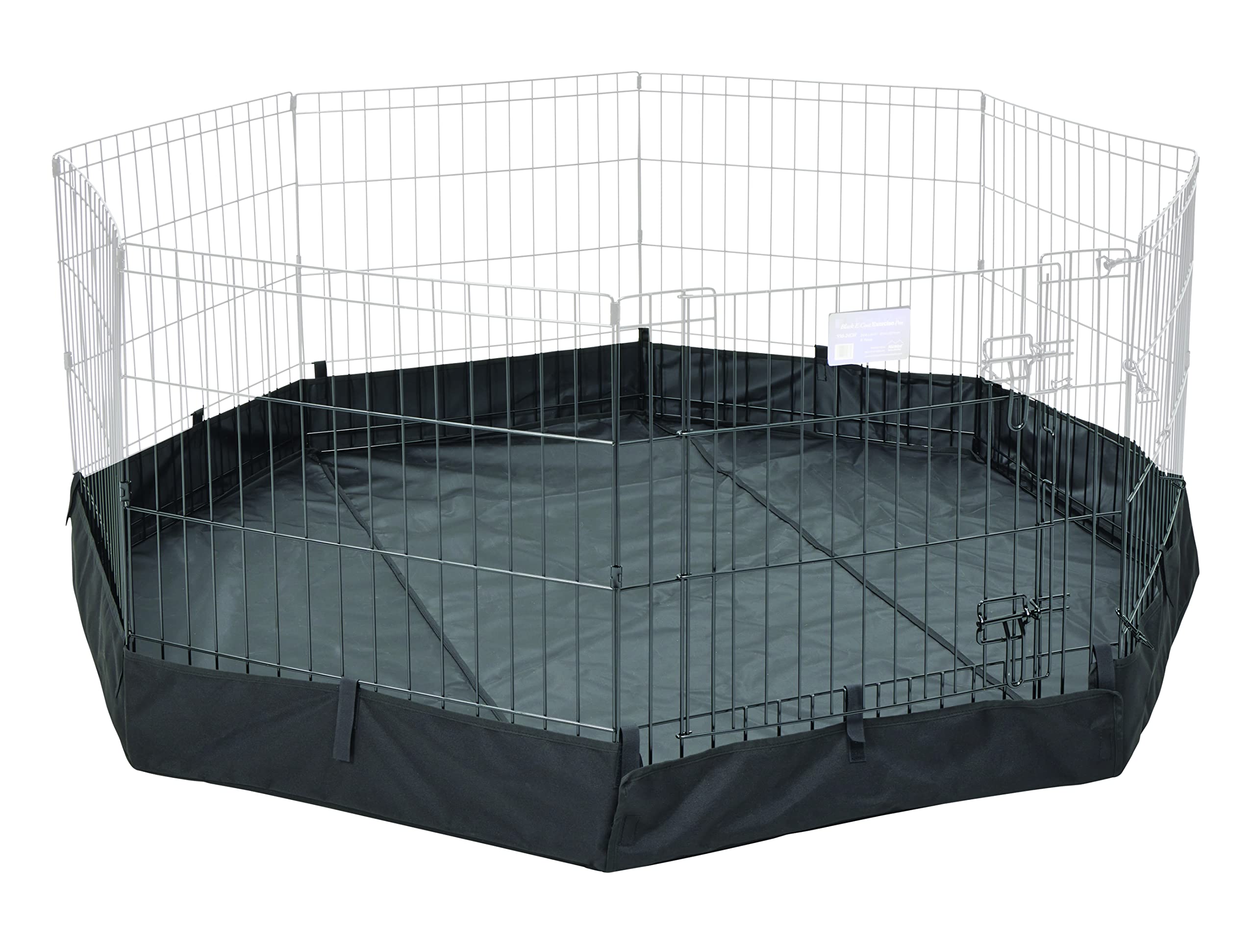 MidWest Homes For Pets Octagon Exercise Pen with Fabric Mesh Bottom - Durable & Portable Pet Playpen for Dogs, Puppies, Cats - Indoor/Outdoor Use for Training, Playtime & Safe Containment