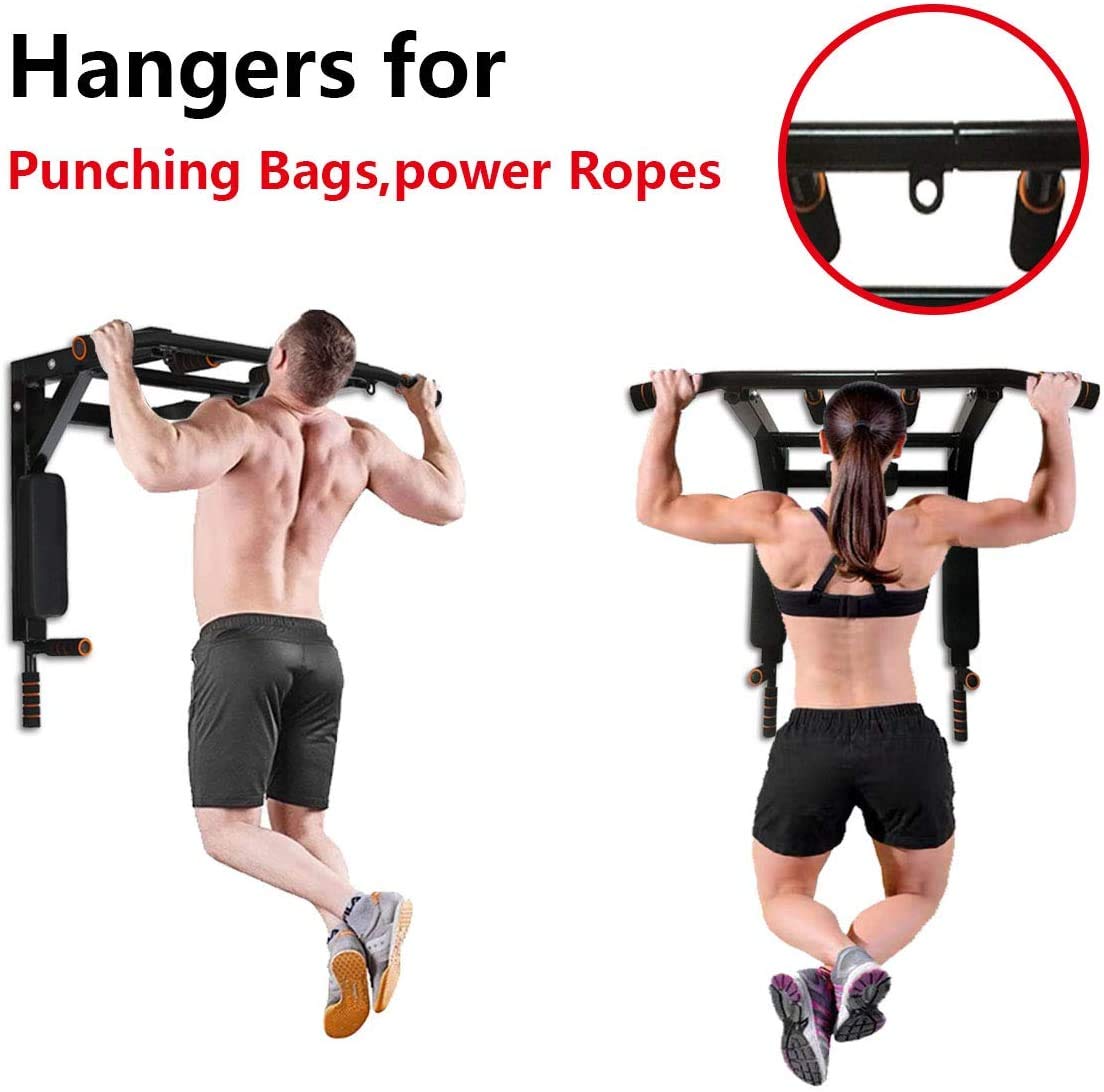 BDL Wall Mounted Pull Up Bar - Multifunctional Chin Up & Dip Station for Home Gym, Power Tower Set with 440 Lbs Weight Capacity - Perfect for Indoor Strength Training, Calisthenics & Bodyweight Workouts