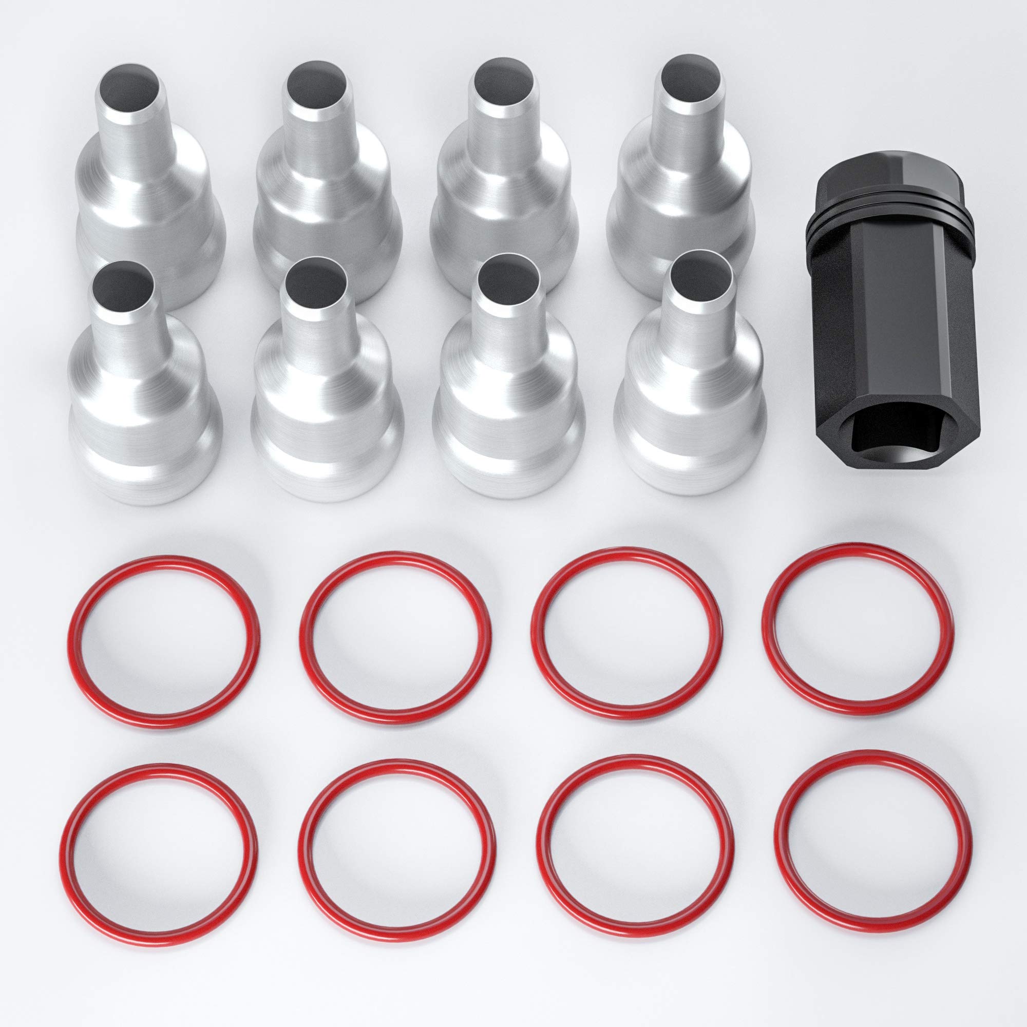 17PC High-Pressure Oil Rail Ball Tube Socket Oil Rail Leak Repair Kit Removal Tool for 2003-2010 Ford 6.0L Powerstroke Diesel Engine - Professional Mechanic Tool Set for Oil Rail Maintenance & Fuel System Repairs in Trucks & SUVs