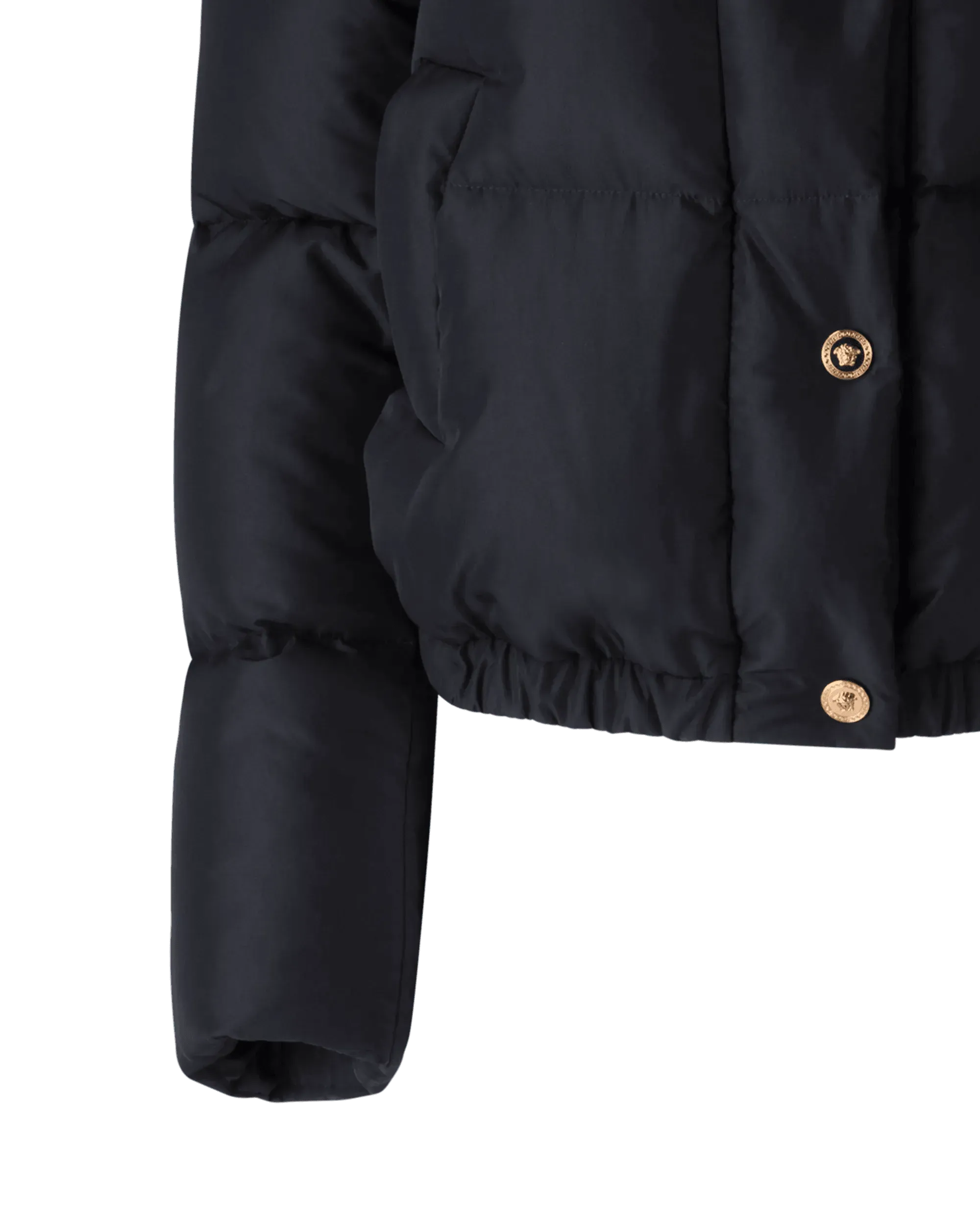 Barocco Acanthus Padded Puffer Jacket for Women - Winter Warm Quilted Coat with Hood, Water-Resistant Outdoor Parka for Cold Weather Fashion & Streetwear