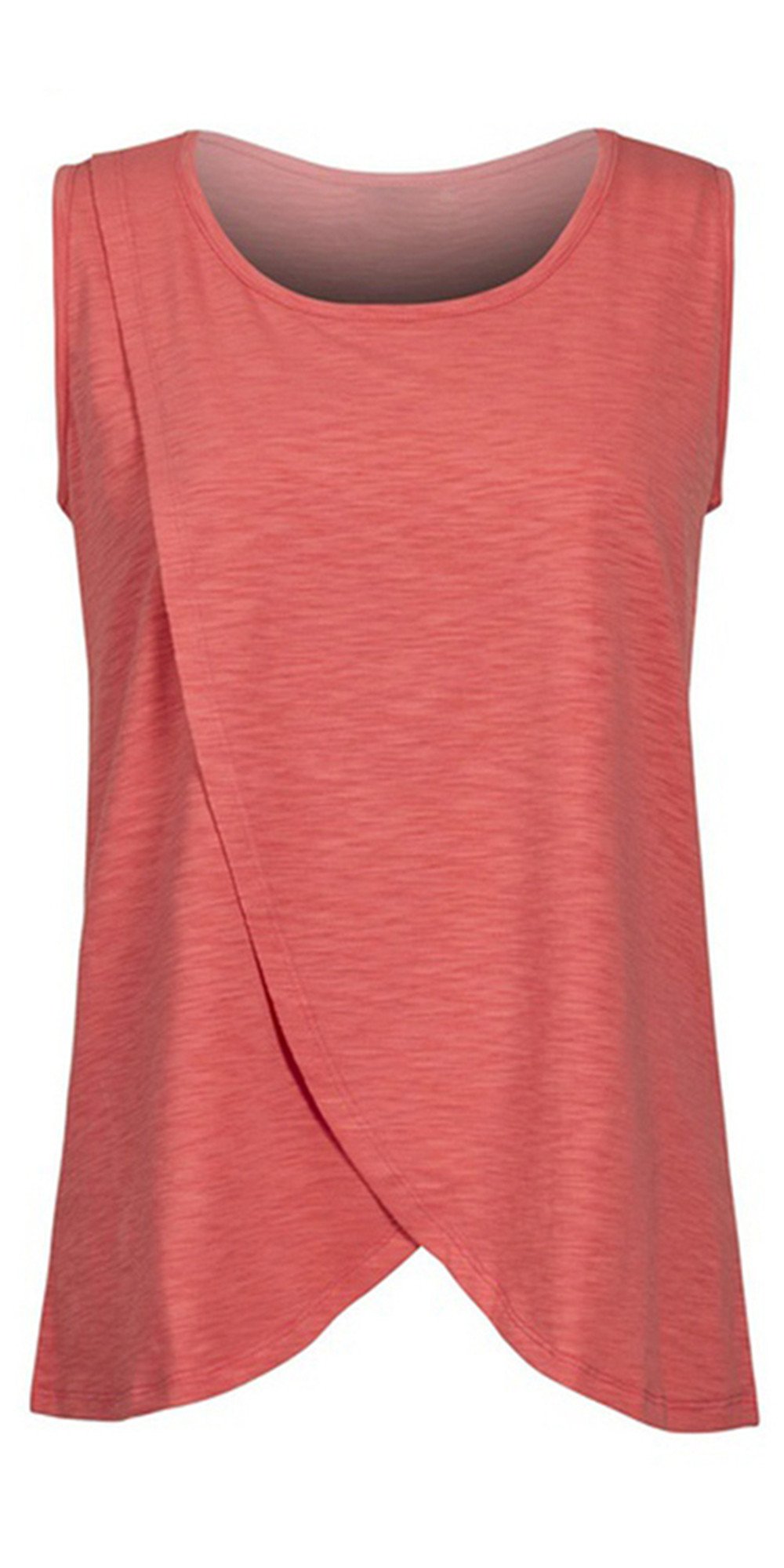 FOURSTEEDS Nursing Tops Tank Shirt - Comfortable Maternity & Breastfeeding Cami Sleep Bra for Nursing Mothers - Perfect for Daytime Wear and Nighttime Nursing