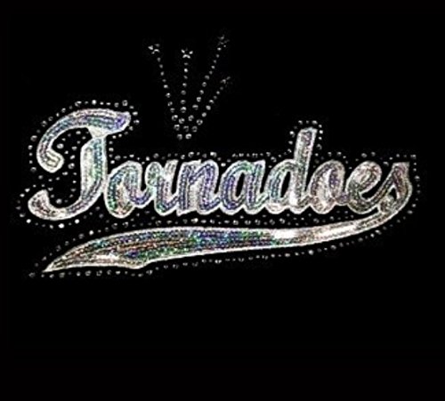 Silver Tornado Sequin & Rhinestone Iron-On Transfer for T-Shirts, Hoodies, Bags - DIY Custom Apparel Decoration - Perfect for Parties, Gifts & Craft Projects