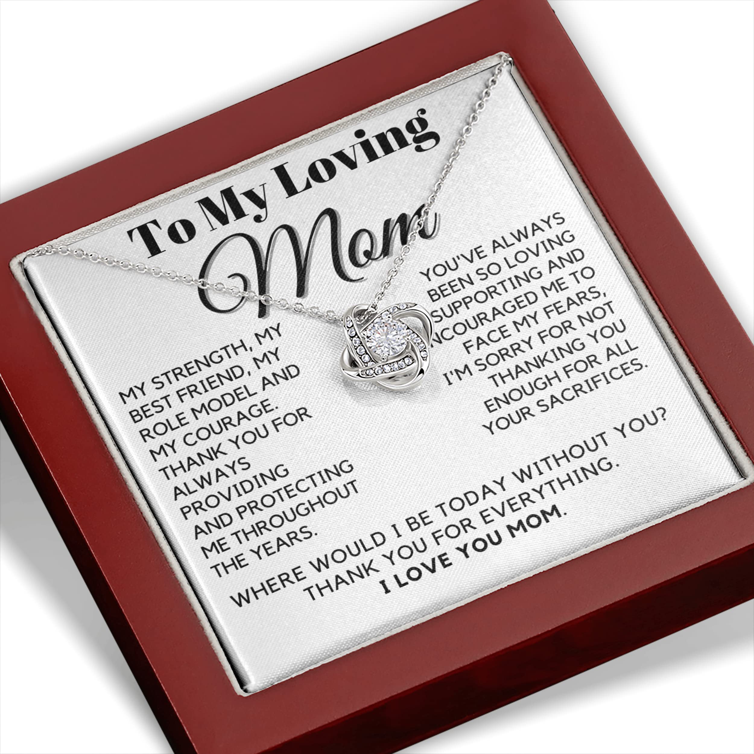 My Role Model Love Knot Necklace - Mother's Day Gift for Mom, Birthday Gift Idea from Daughter, Sterling Silver Mom & Daughter Necklace | Perfect for Anniversaries, Valentine's Day & Special Occasions