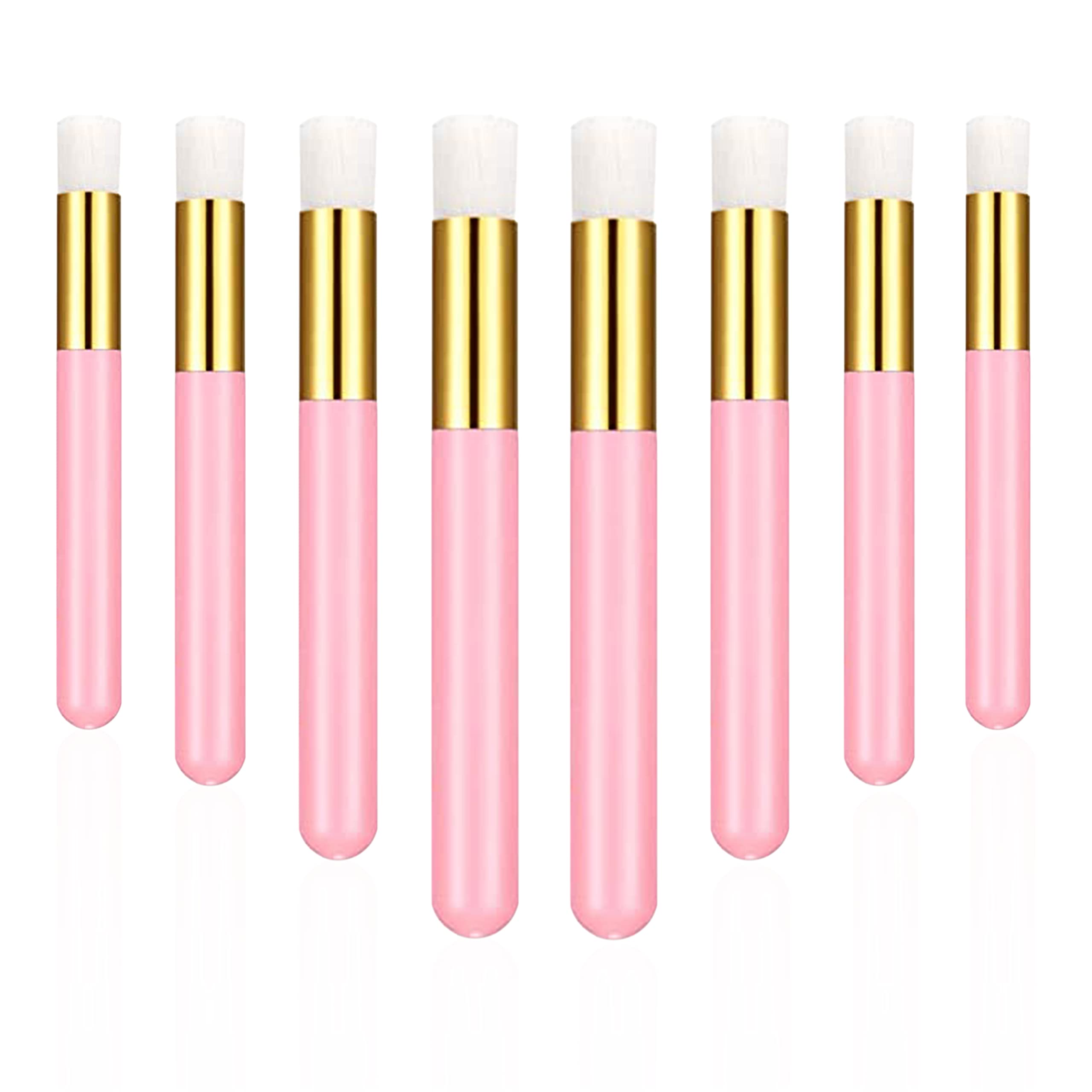 20pcs Pink Lash Shampoo Brush - Eyelash Extension Cleaner & Blackhead Remover for Makeup & Bath Care
