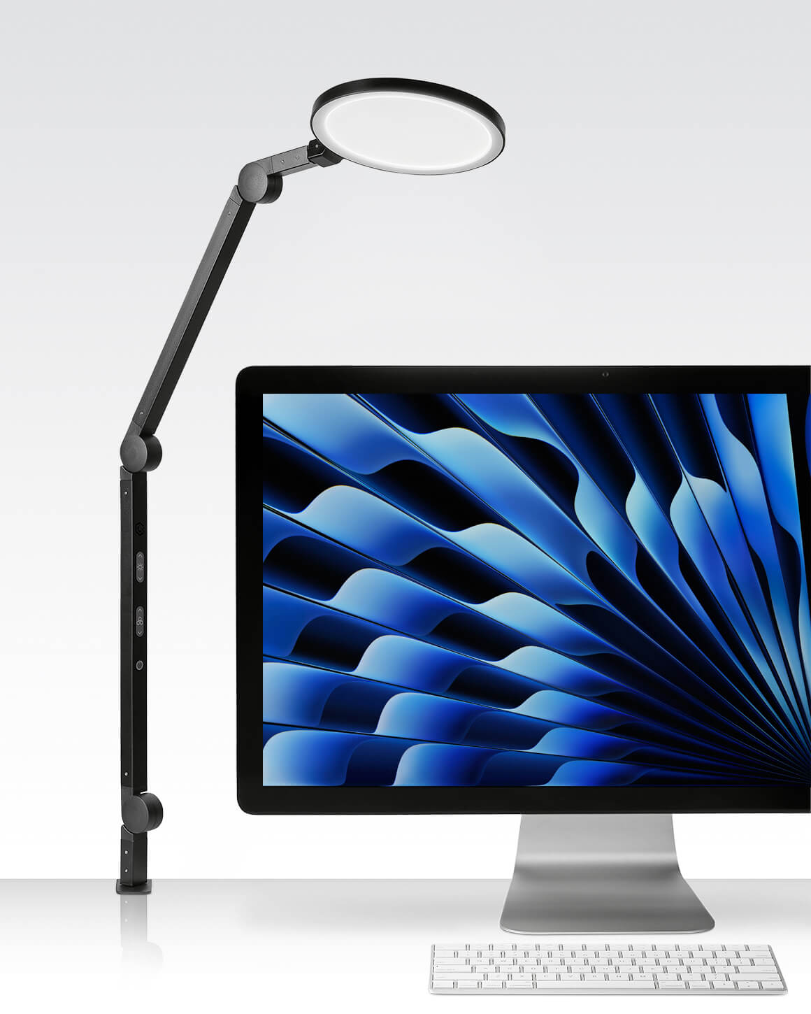 Lume Cube Edge Light 2.0 White LED Desk Lamp - Adjustable Brightness USB-Powered Lighting for Home Office, Photography, Video Conferencing & Study