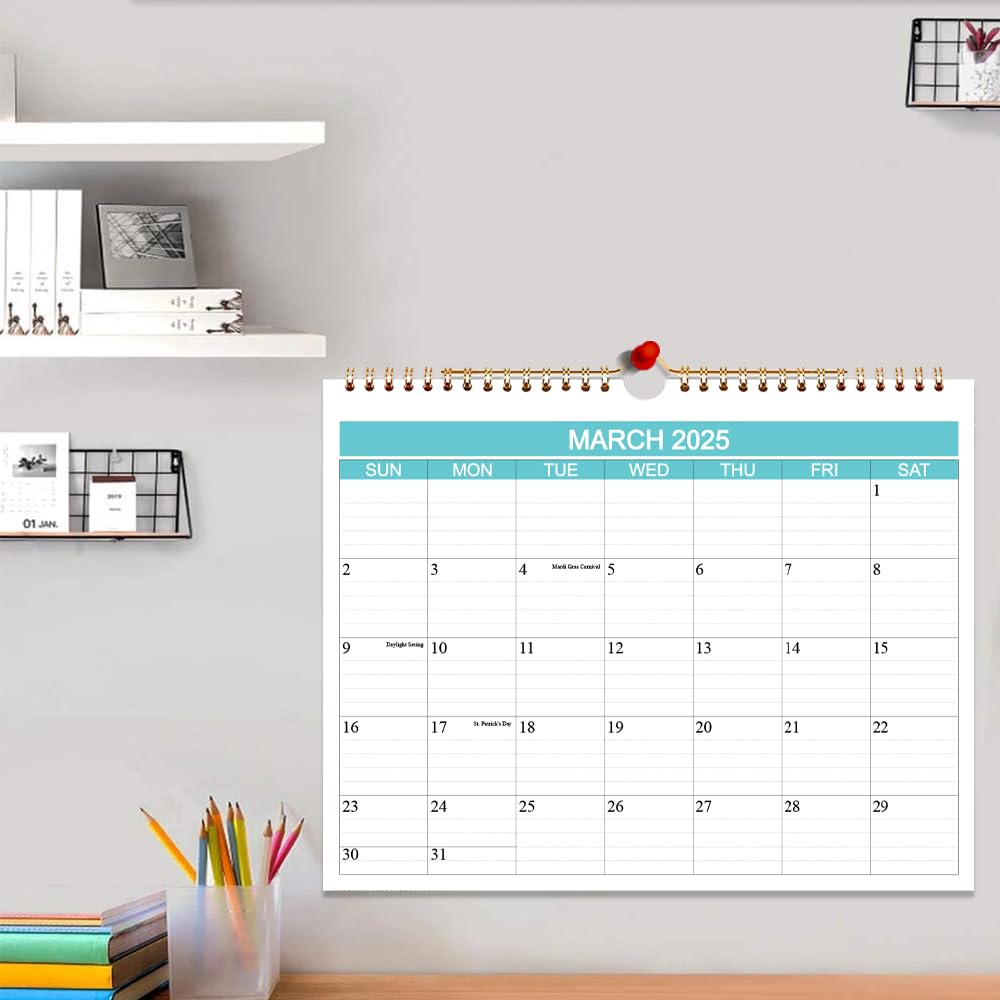 2025-2026 Wall Calendar (March 2025 - June 2026) | 16-Month Planner with Thick Paper for Home & Office Organization | 8.5