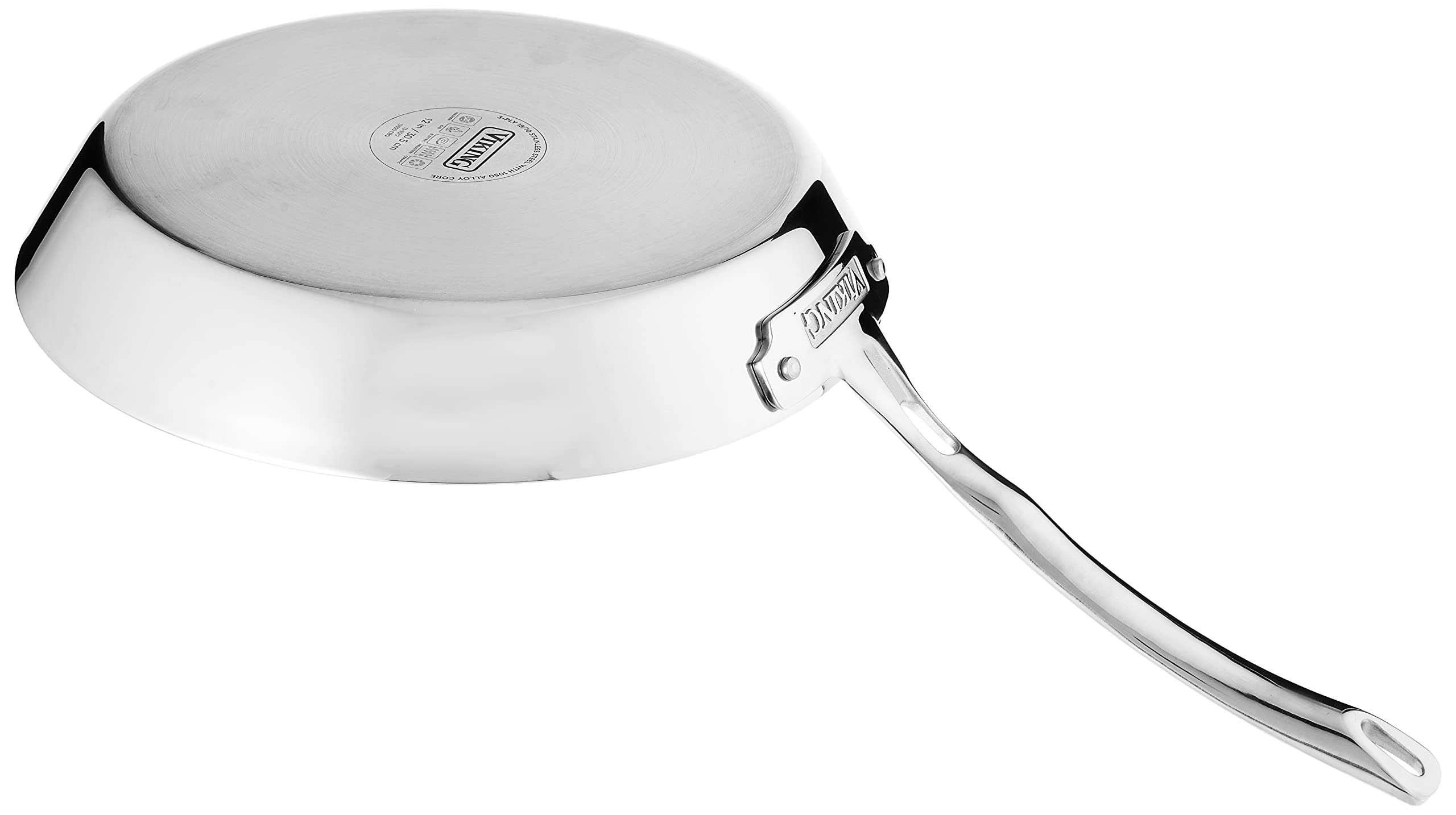 Viking 3-Ply Non Stick Frying Pan - 12 Inch Stainless Steel Skillet with Stay-Cool Handle, Oven Safe & Dishwasher Safe Cookware for Sautéing, Frying & Baking - Perfect for Home Kitchen & Professional Use