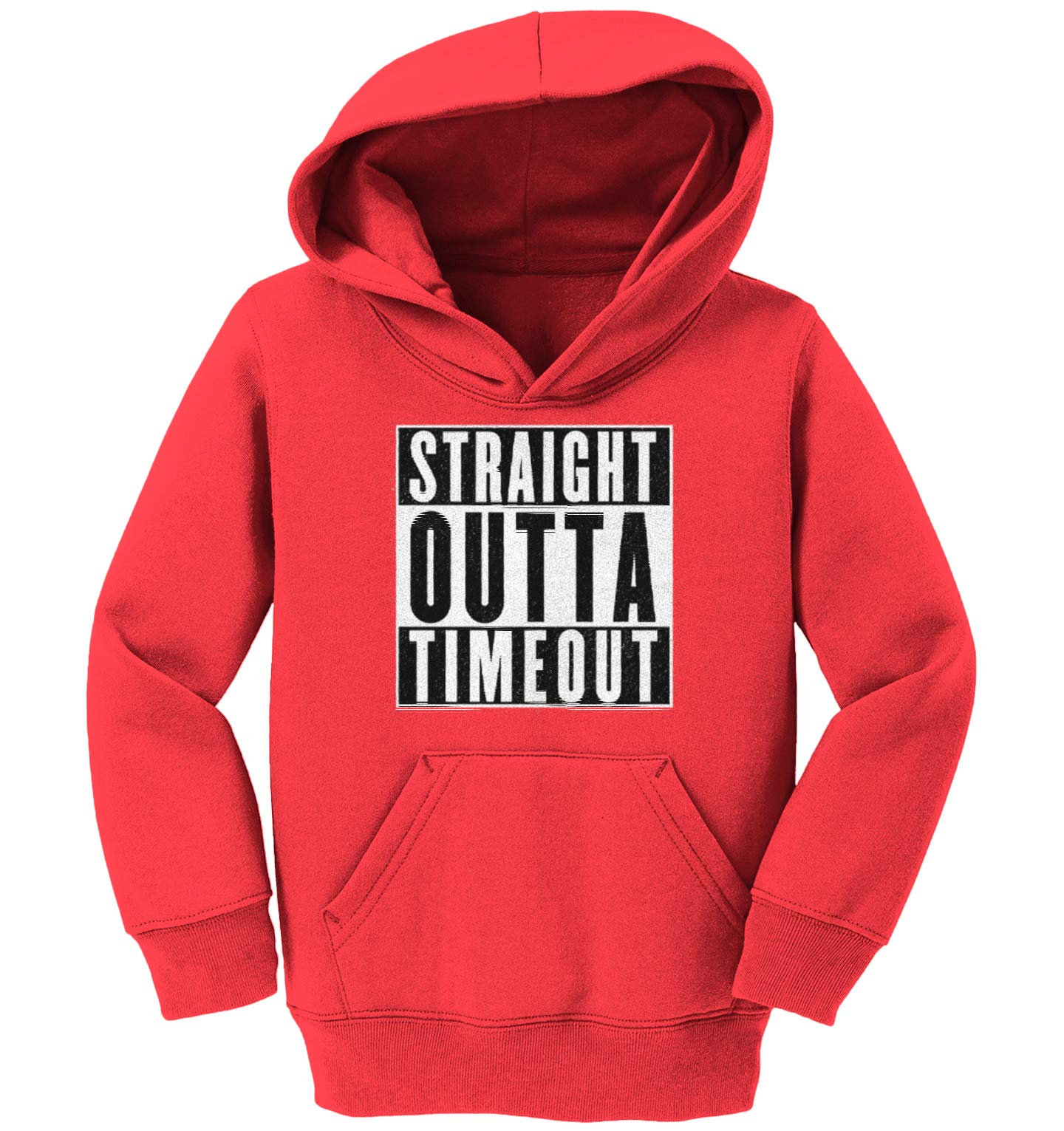 Haase Unlimited Straight Outta Timeout - Trouble Maker Toddler & Youth Fleece Hoodie | Soft Warm Pullover for Kids | Perfect for Playdates, School & Outdoor Activities