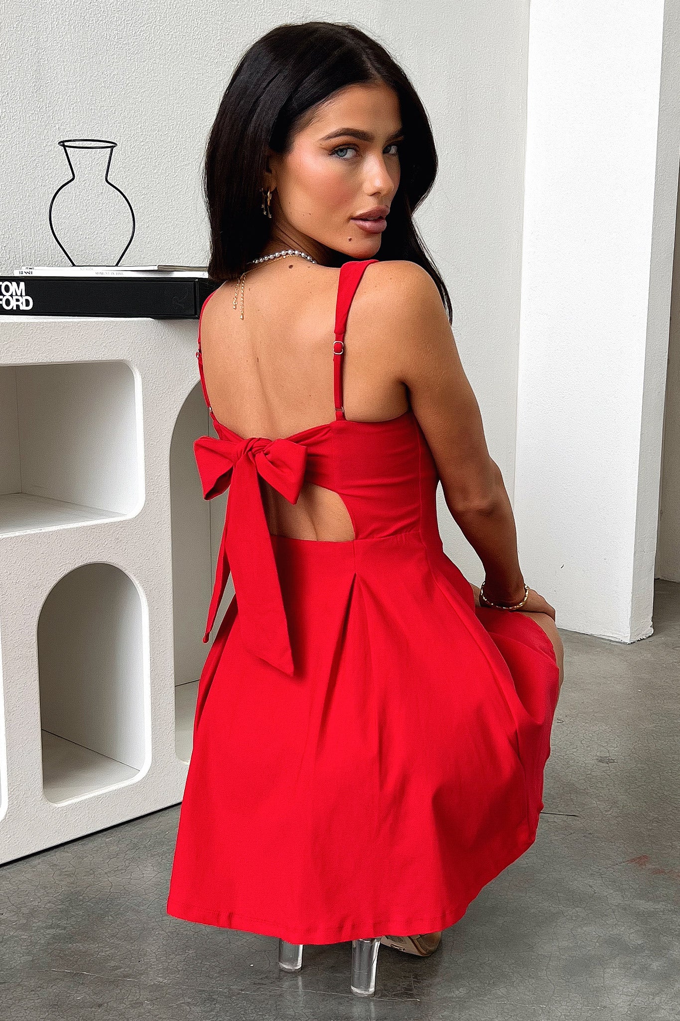 Bransley Women's Red Floral Summer Dress - Elegant & Comfortable for Casual Outings, Parties, and Beach Vacations