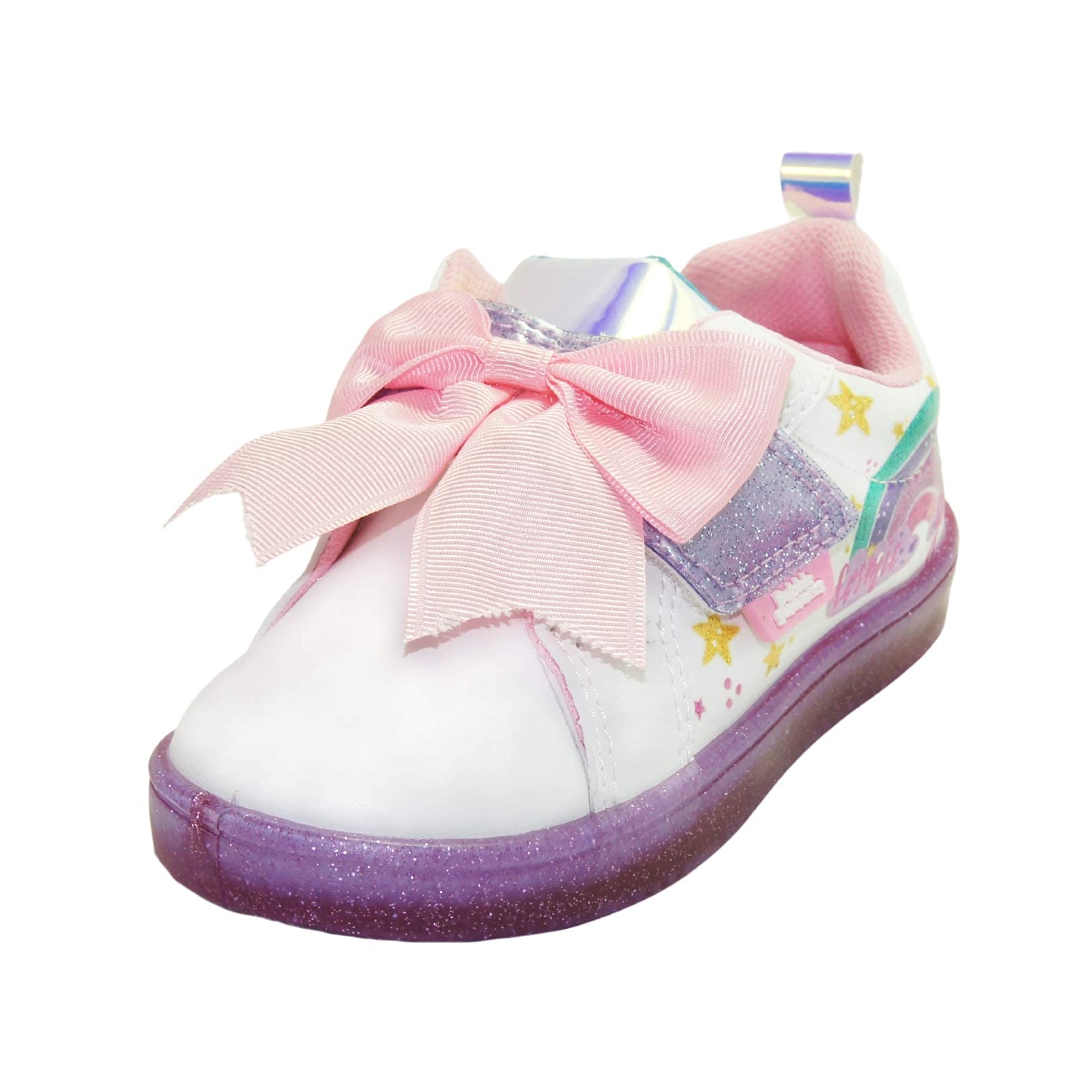 Bubble Gummers Girls Shoes with Bow & Hook Loop Closure - Stylish & Comfortable Toddler Shoes for Everyday Wear, School & Playtime