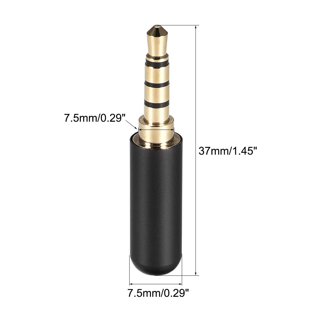 3.5mm Male Stereo Audio Cable - Headphone Plug Jack Repair Tool for DIY Earphone & Headset Soldering - High-Quality Copper Connector (Black) | Perfect for Audio Equipment Repair, DIY Projects & Electronic Accessories Replacement
