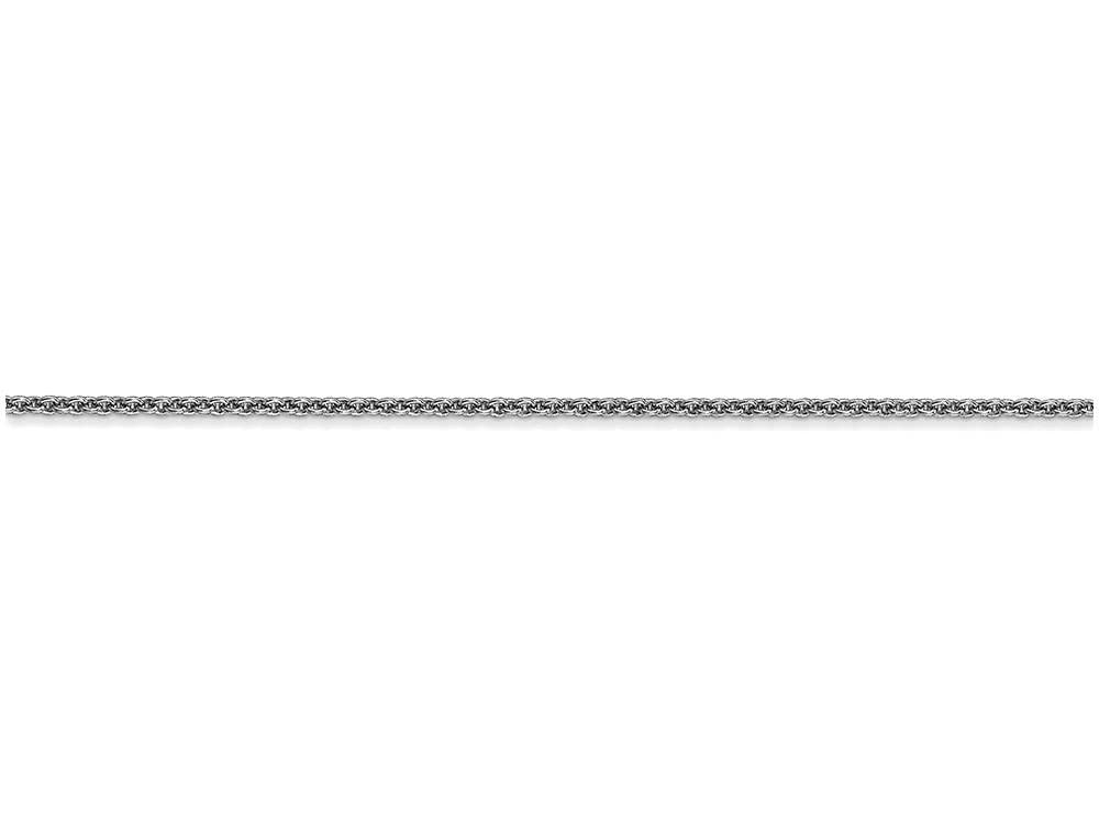 14K White Gold 1.5mm Solid Polished Cable Chain Necklace for Women - Dainty Layering Necklace, Everyday Jewelry Gift for Her - Perfect for Stacking, Gift Giving & Special Occasions