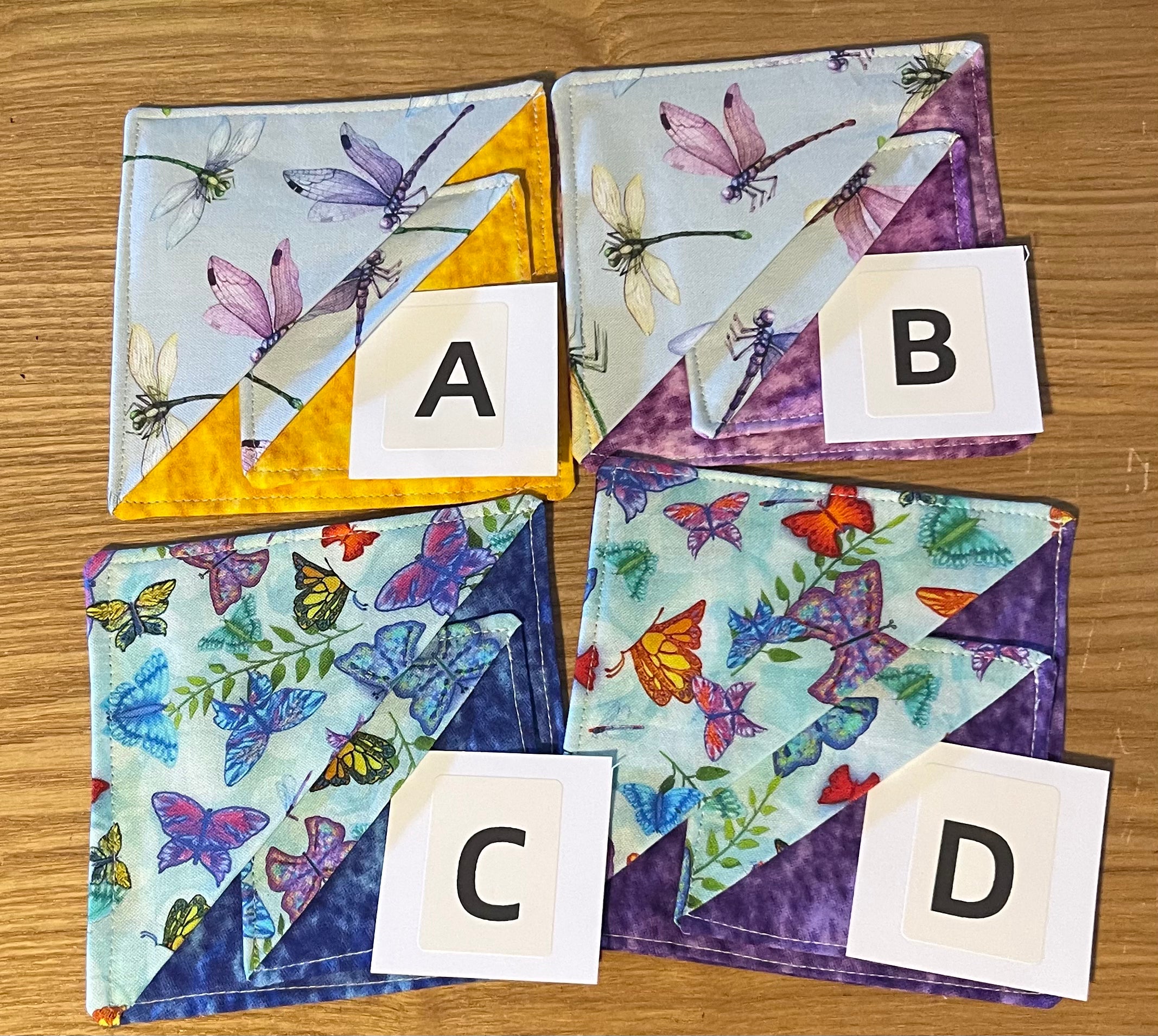 Dragonfly & Butterfly Bookmarks Set - 1 x 5” & 1 x 3.5” Handmade Paper Bookmarks for Readers, Book Lovers - Perfect for Novels, Journals, Gifts & Book Clubs