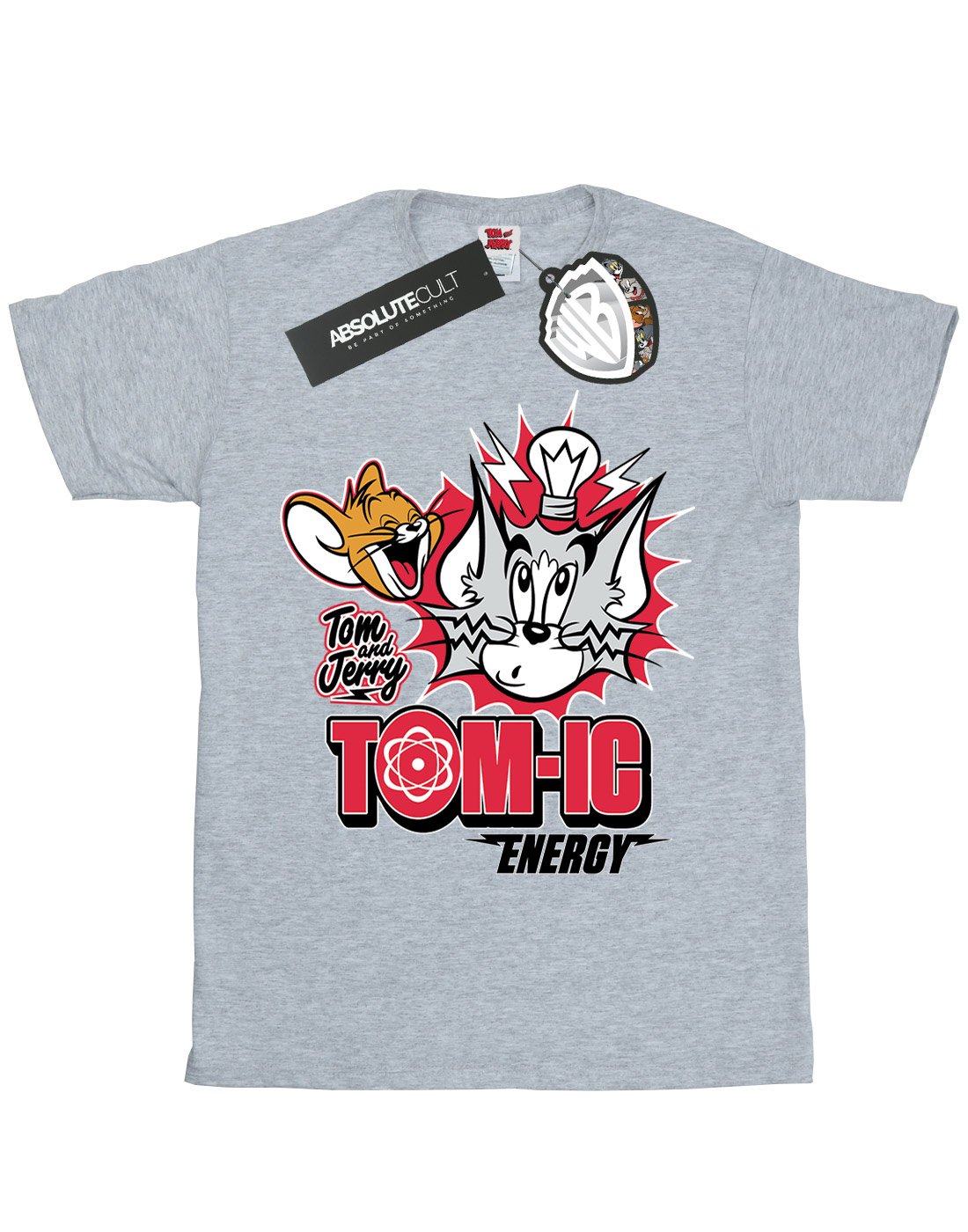 TOM and JERRY Boys Graphic T-Shirt - 12-13 Years Athletic Grey Cotton Tee - Perfect for School, Sports & Casual Wear