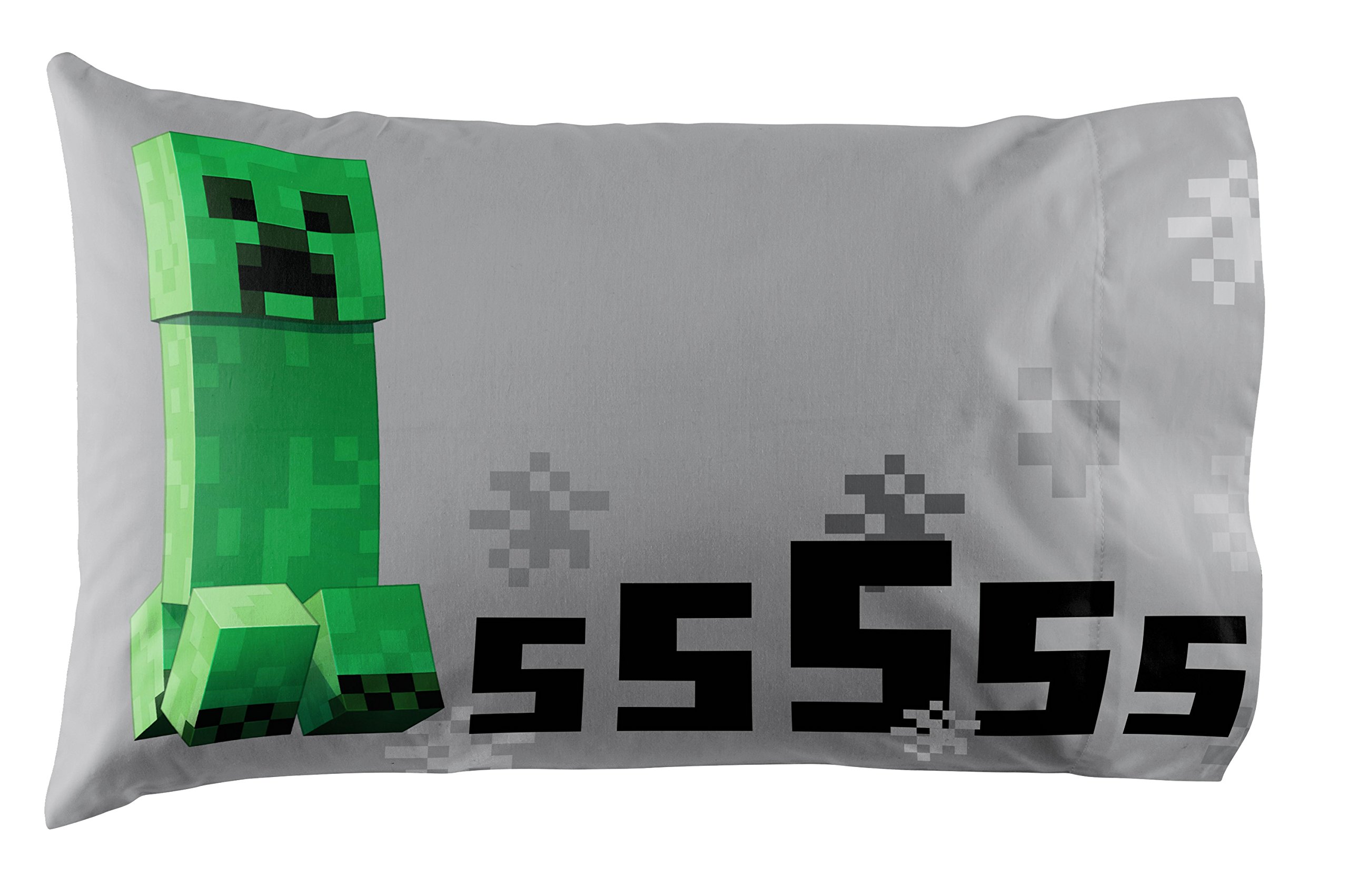Minecraft Creeper 5-Piece Full Bedding Set - Reversible Comforter & Sheet Set - Ultra Soft Fade-Resistant Microfiber - Official Licensed Minecraft Merchandise for Kids & Teens Bedroom Decor