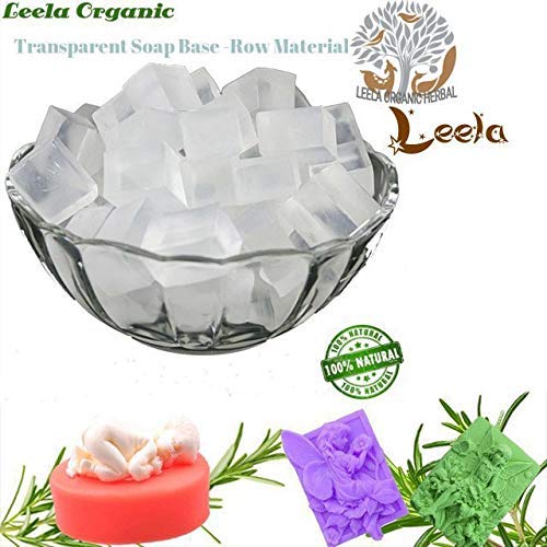 Leela Organic Transparent Crystal Clear Glycerin Melt & Pour Soap Base - 500g | Vegan, Natural Soap Making Supplies for DIY Handmade Soaps, Bath Bombs & Skincare Products