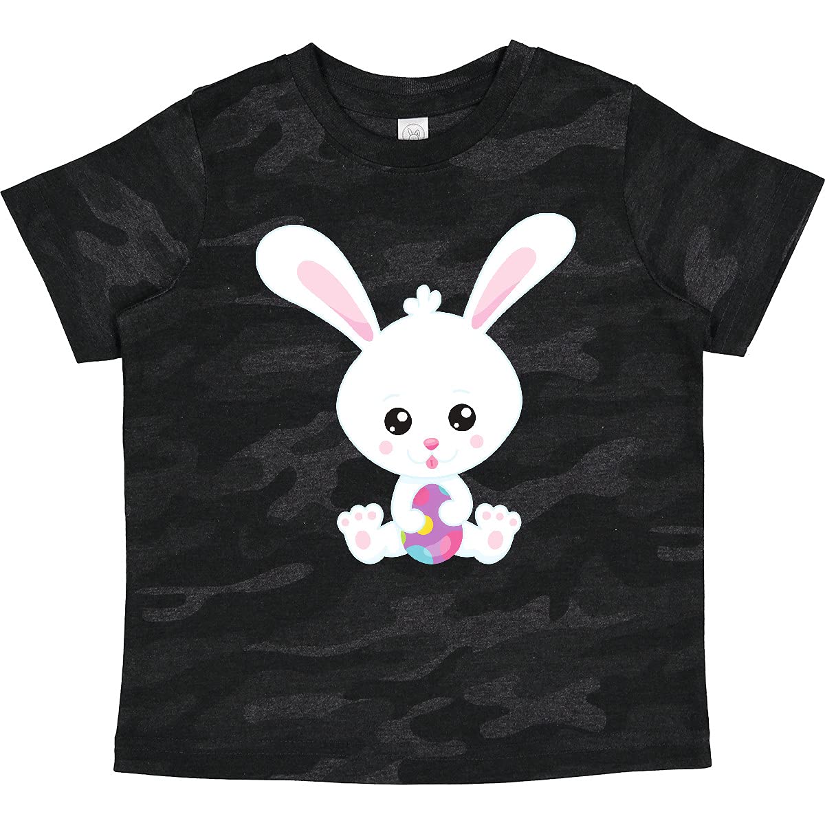 Easter Bunny Toddler T-Shirt - Cute White Bunny & Easter Eggs Design - Perfect for Easter Outfits, Spring Photos & Holiday Celebrations