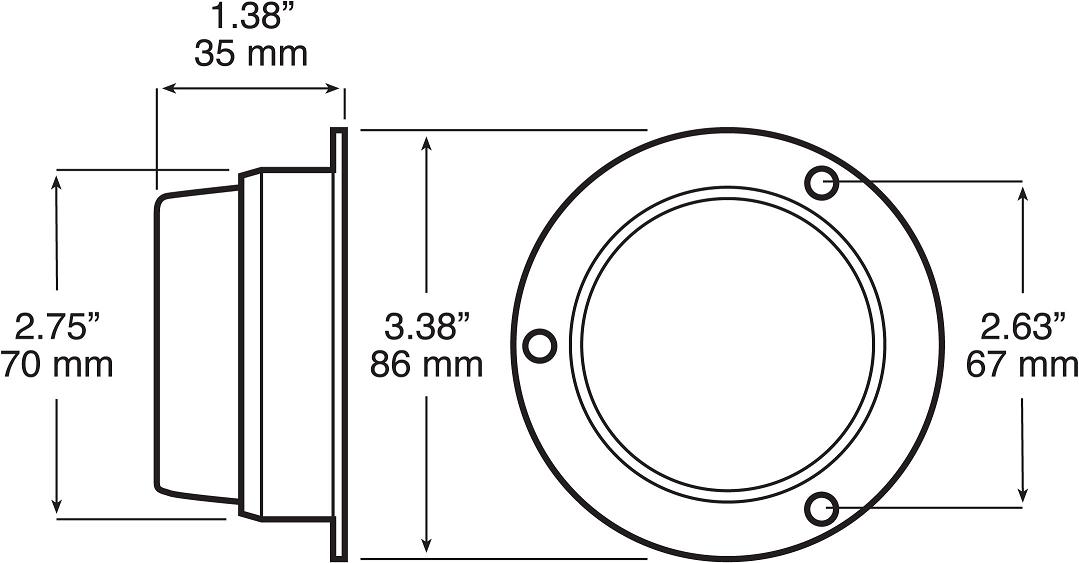 Piranha® LED M192SR Red Surface Mount 2.5