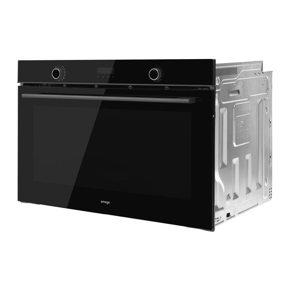Omega 90cm 11-in-1 Multi-Function Built-In Oven with Air Fryer - Midnight Black (OBO9011AM) | Perfect for Baking, Roasting & Air Frying in Modern Kitchens