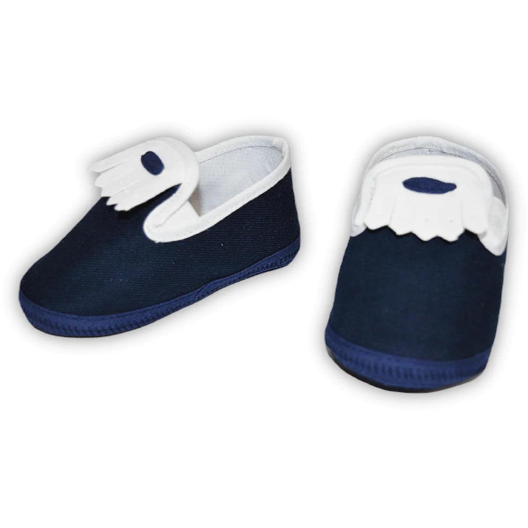 Premium Italian-Made Navy Blue Baptism Shoes for Baby Boys – Perfect for Christenings, First Communions & Special Occasions