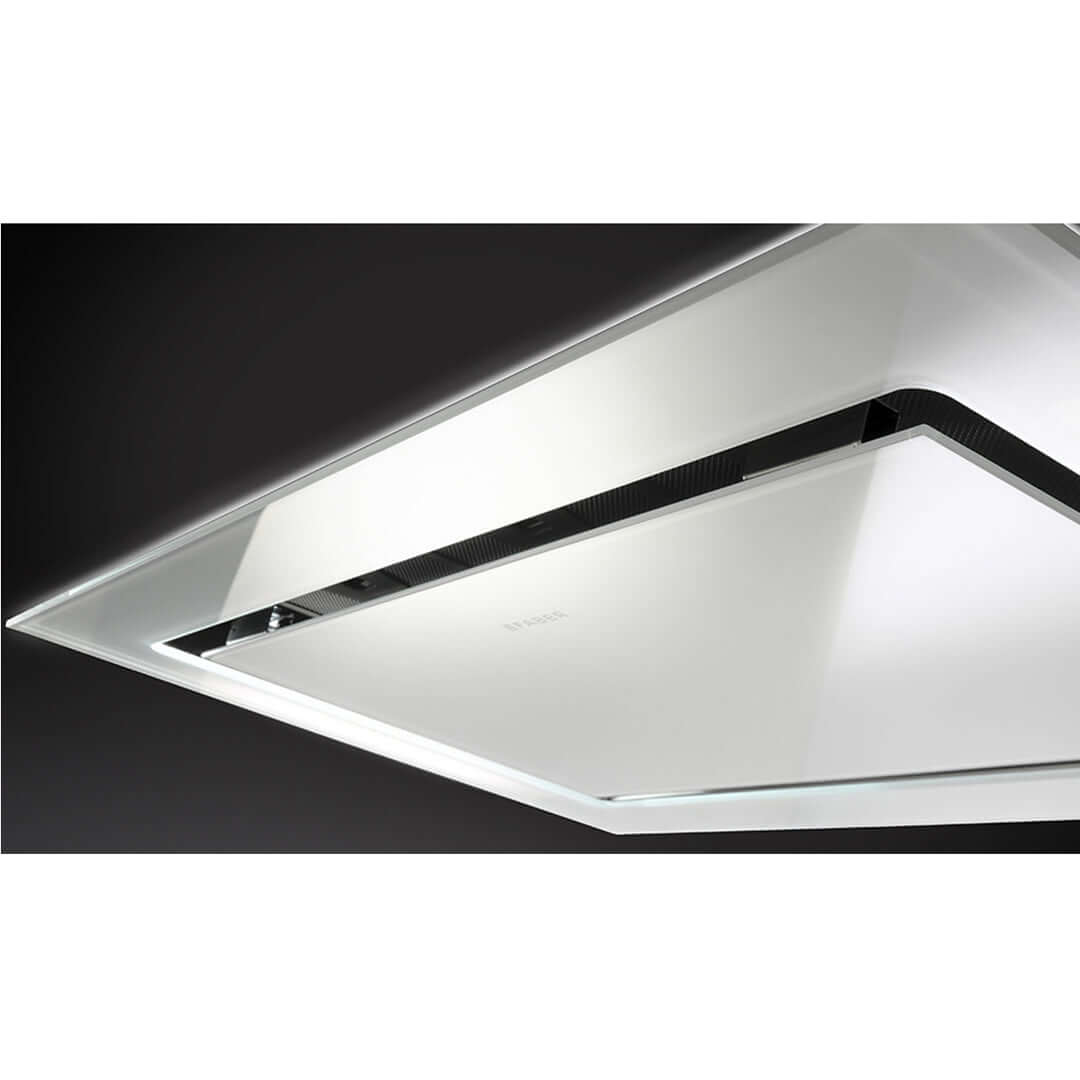 Faber Stratus Isola White Glass Ceiling Mount Island Range Hood - 36
