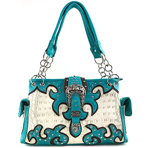 Beige Turquoise Handbag Only