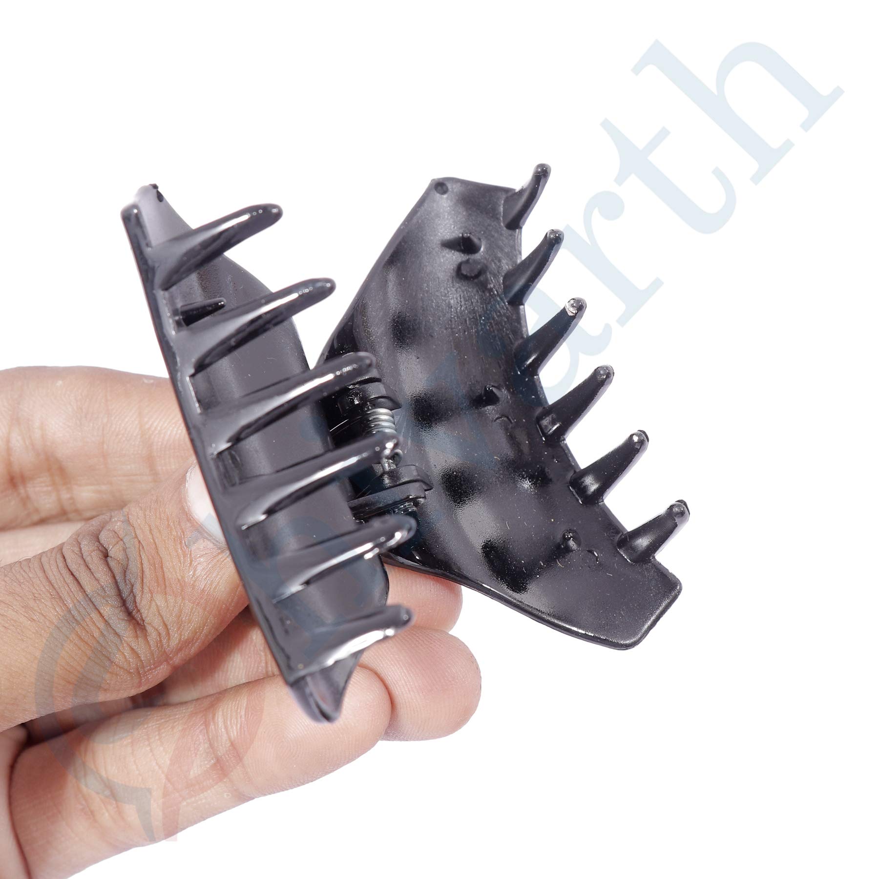 Shivarth Black Plastic Hair Clips for Women & Girls - 6 Pack Hair Accessories for School, Work, Parties & Everyday Styling