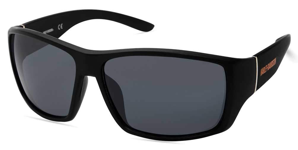 Harley-Davidson Men's Sport Sunglasses - Matte Black Frame with Smoke Lenses - UV Protection for Motorcycle Riding, Driving & Outdoor Activities
