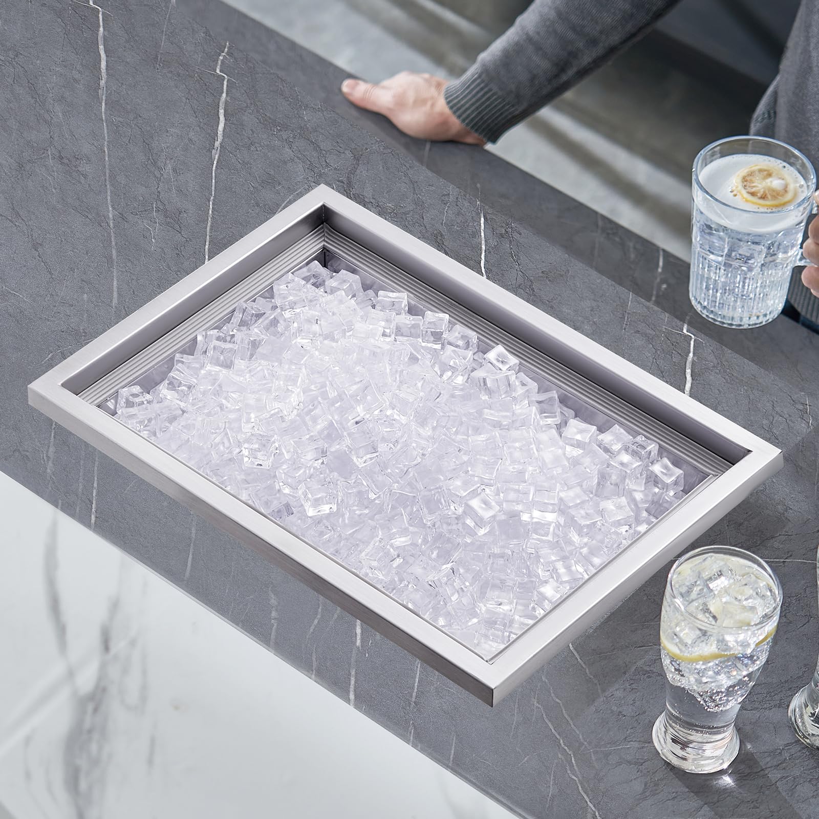 VEVOR 40QT Stainless Steel Drop-in Ice Chest Cooler - 20
