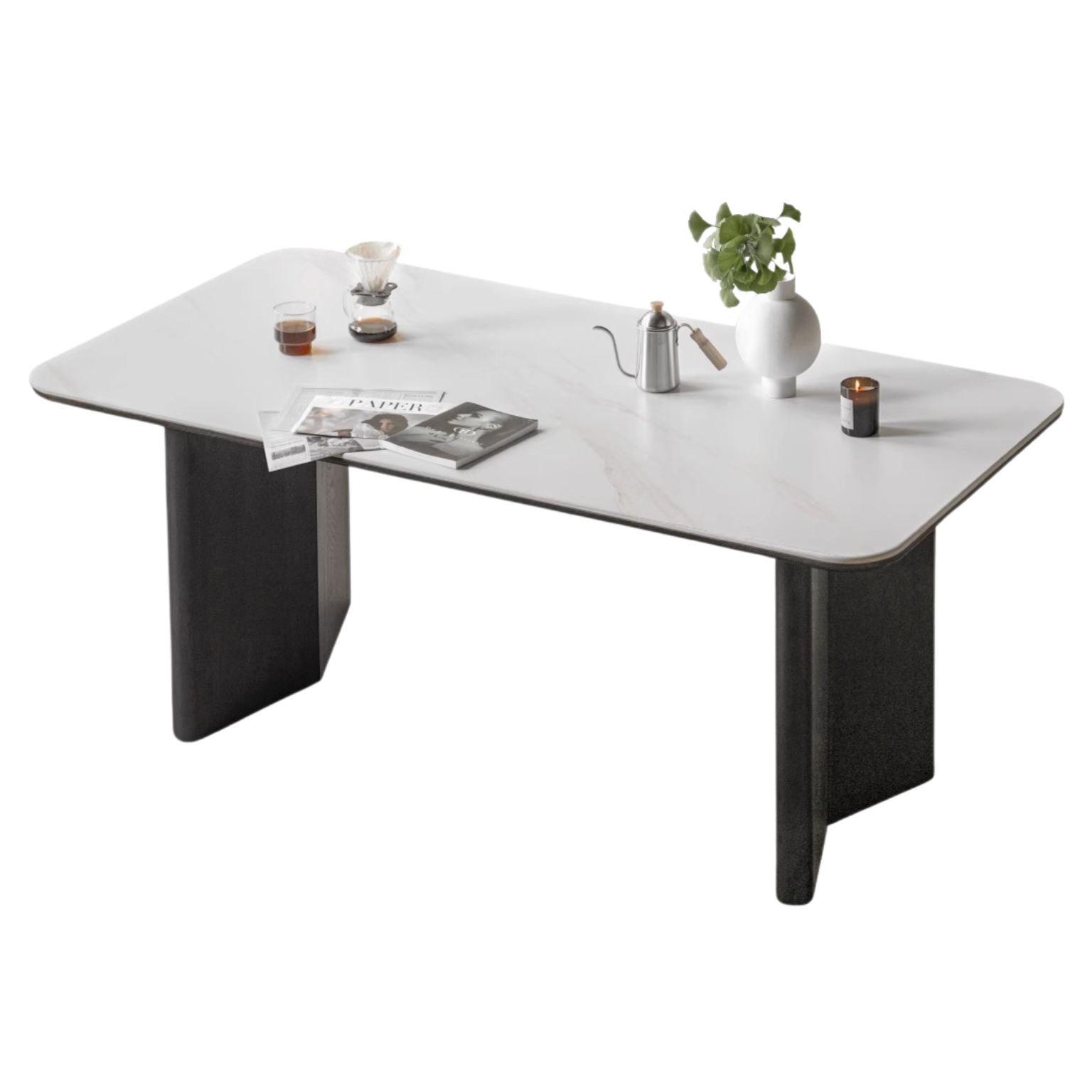 Solid Oak Wood Italian Dining Table - Rustic Farmhouse Style for Kitchen, Dining Room & Entertaining