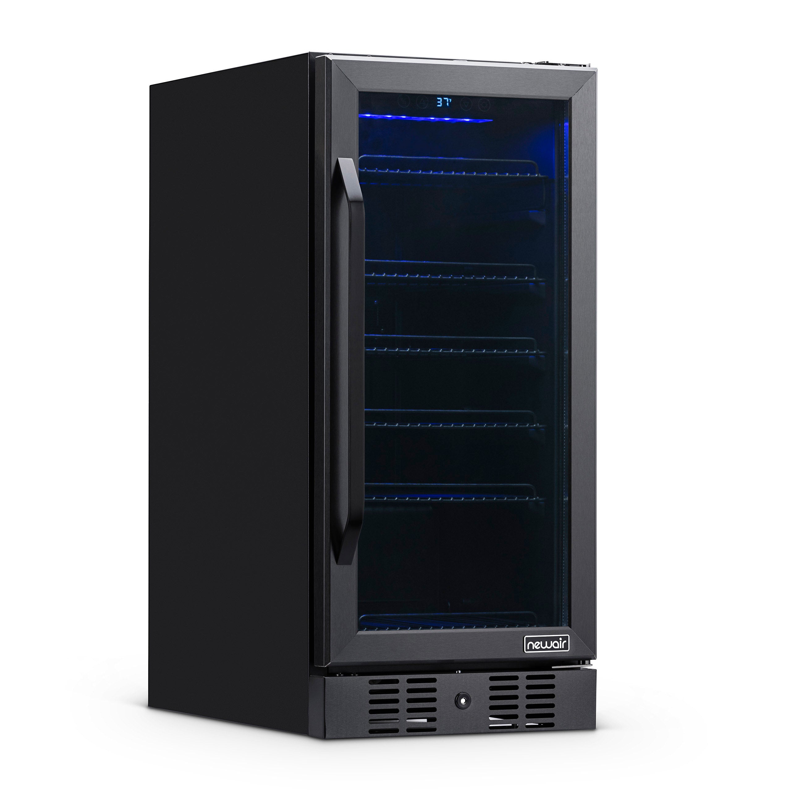Newair® 96 Can Built-In Black Beverage Refrigerator - Perfect for Home Bars, Offices, and Entertaining Spaces