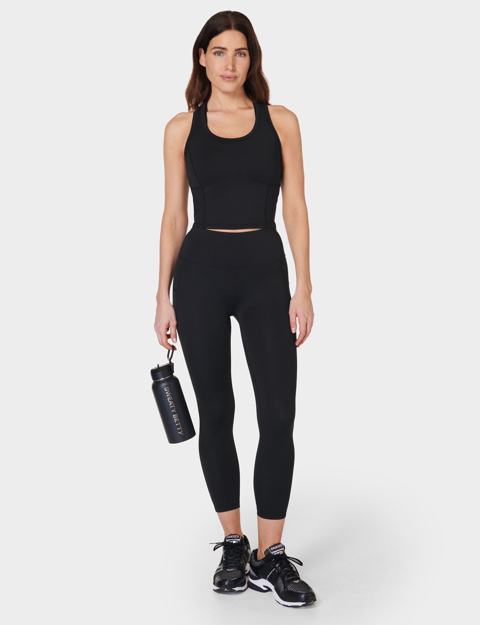 High Waist 7/8 Leggings for Women - All Day Comfort Yoga Pants in Black - Perfect for Workouts, Running & Lounge Wear