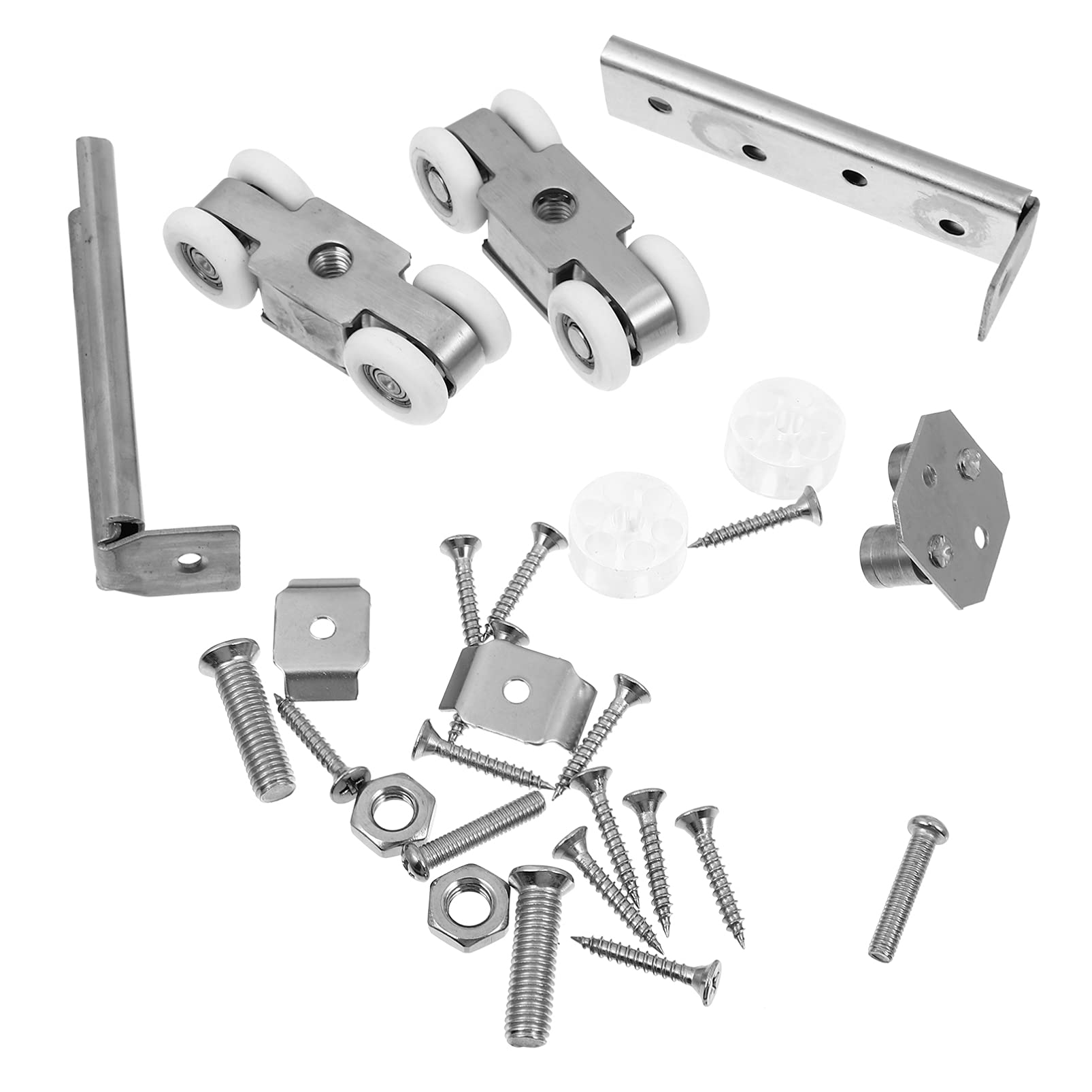UKCOCO Sliding Door Pulley Set - Stainless Steel Roller Wheels for Toilet, Wardrobe & Barn Doors