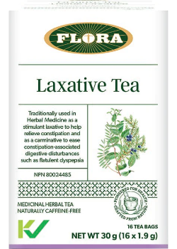 Flora Natural Herbal Laxative Tea for Digestion & Constipation Relief - 16 Tea Bags - Gentle Detox & Bloating Relief for Daily Wellness Routine