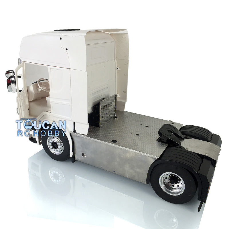 1/14 LESU Metal 4x4 Chassis Highline Cabin RC Tractor Truck Simulation Vehicle - Unassembled DIY Hobby Model with Light ESC Servo Motor for Off-Road Adventure & Collection Display