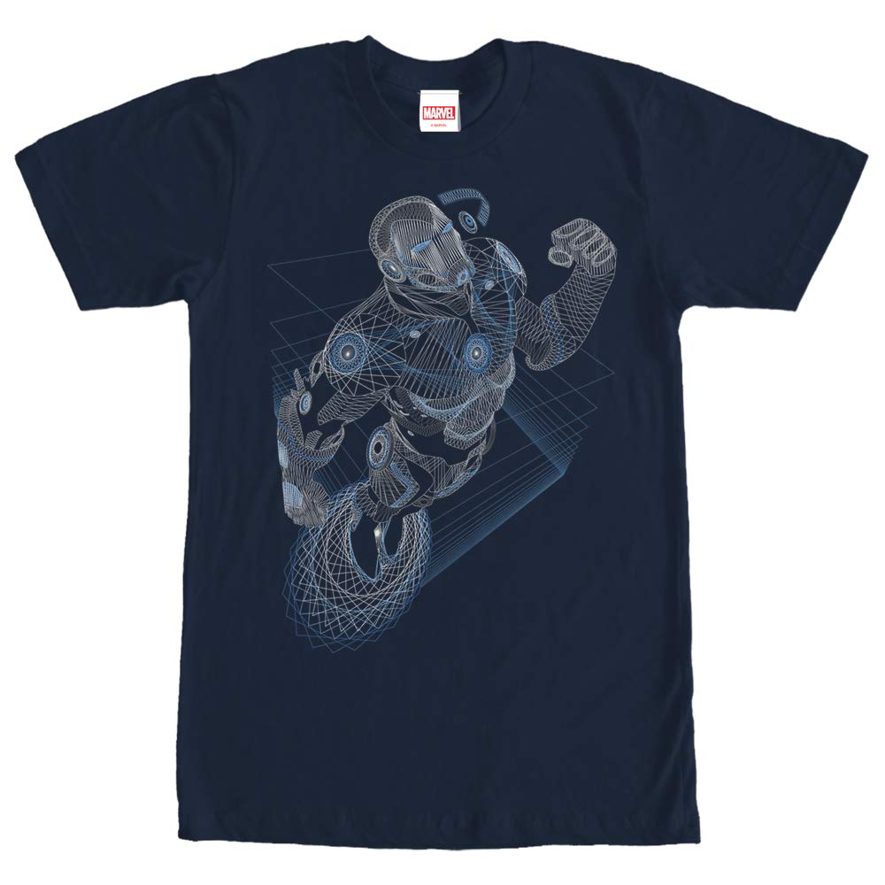 Marvel Iron Man Geometric Print Men's T-Shirt | Superhero Graphic Tee for Casual Wear & Comic Con