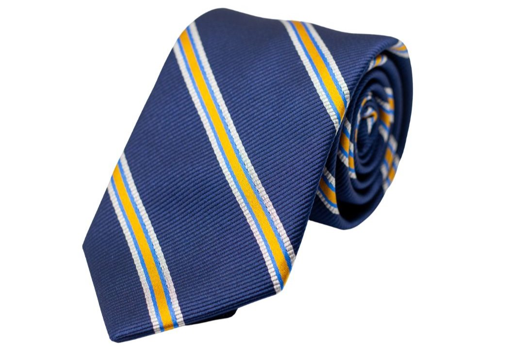 Premium Skyline Stripe Silk Necktie for Men - Elegant Business & Formal Wear - Perfect for Weddings, Office & Special Occasions