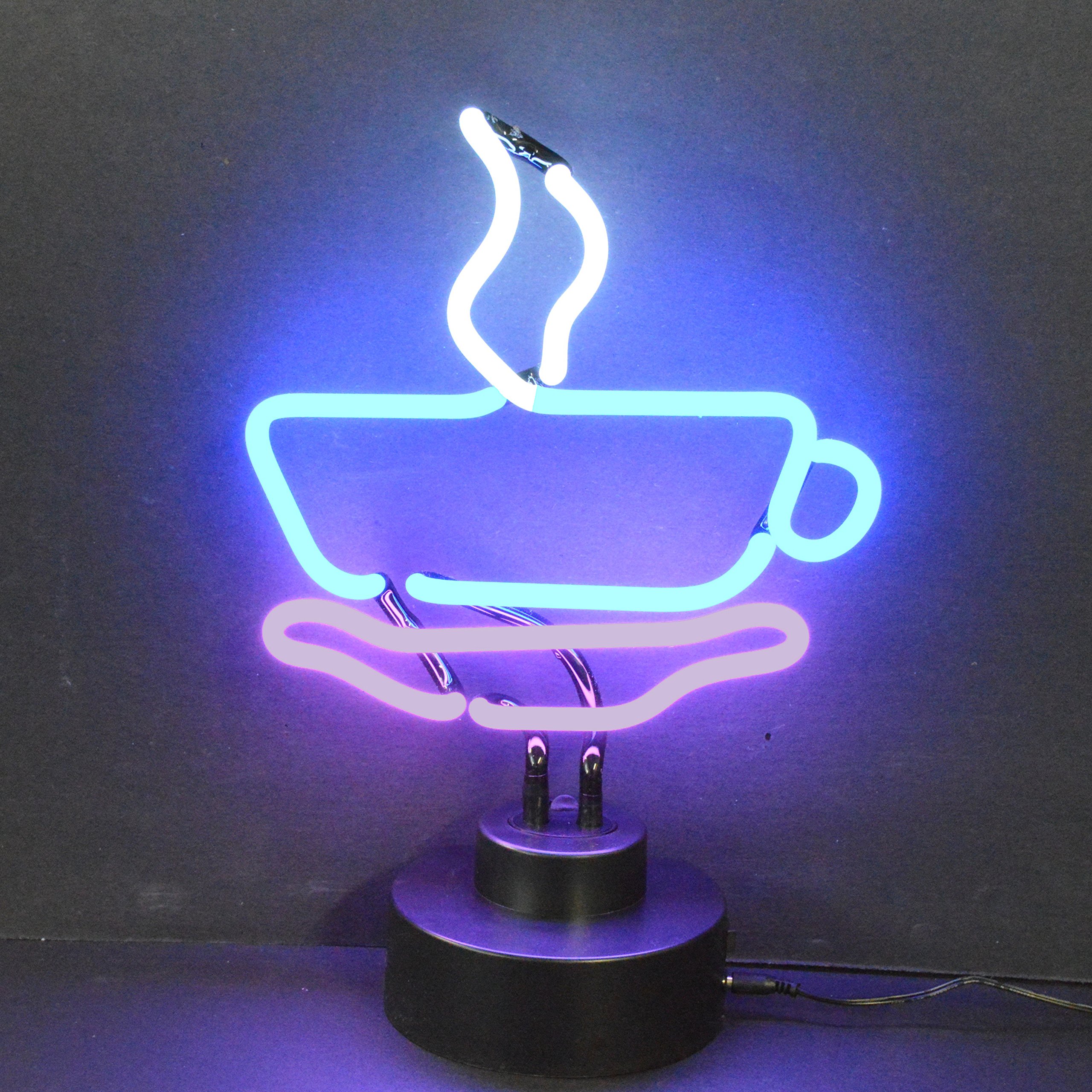 Neonetics Business Signs Coffee Cup Neon Sign Sculpture - Retro LED Cafe Decor for Coffee Shops, Bars & Home