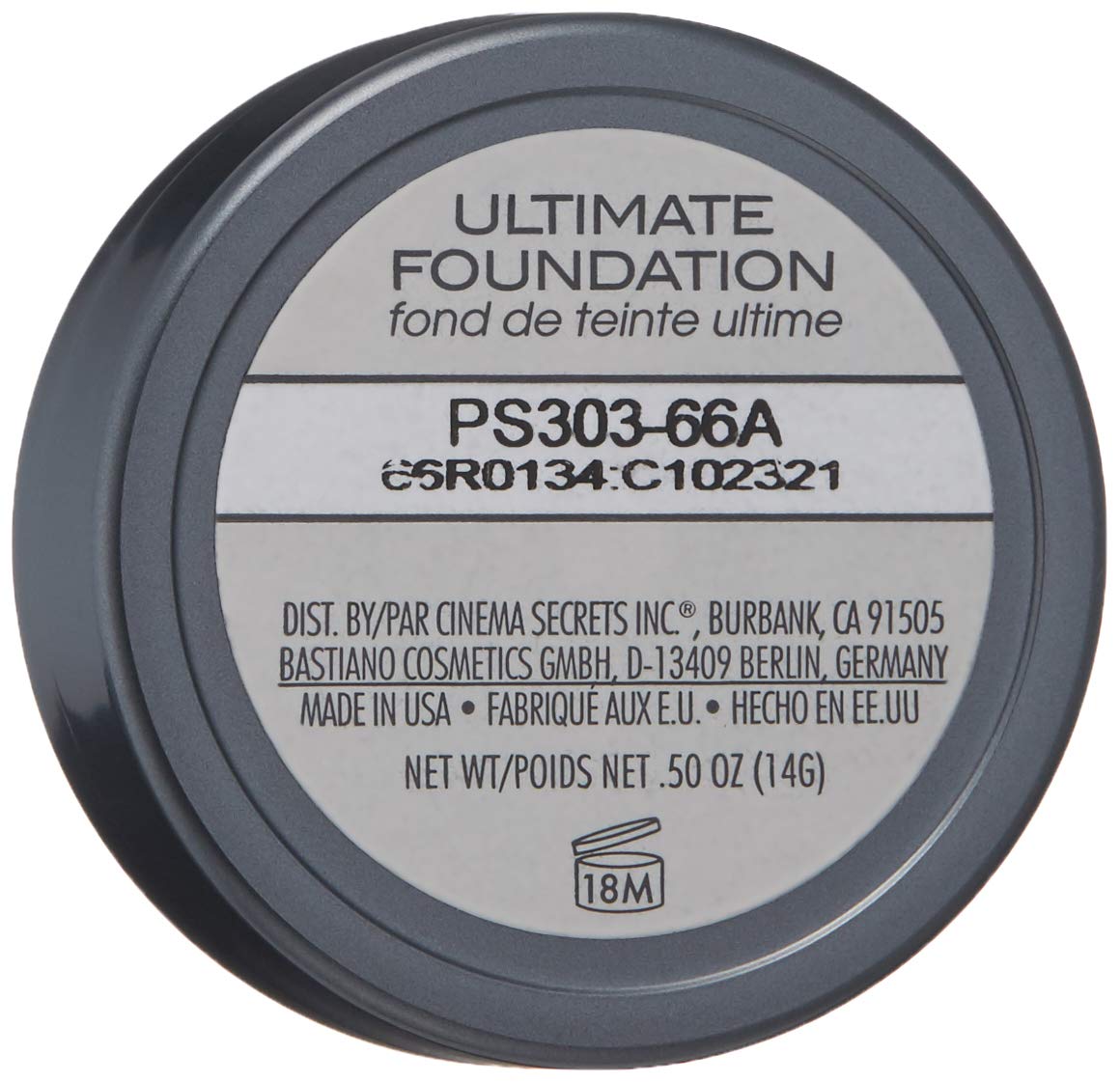 CINEMA SECRETS Pro Cosmetics Ultimate Foundation - Shade 303 66A | Full Coverage, Long-Lasting Makeup for Flawless Skin | Perfect for Professional Makeup Artists & Daily Wear