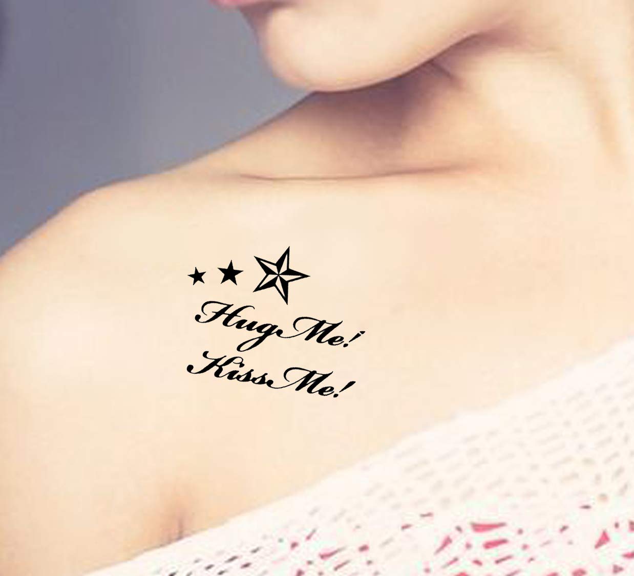 Waterproof Temporary Tattoo Stickers for Men & Women - 3D Realistic Flowers, Butterflies, Stars, Angels, Wolves & Armband Designs (60mmX105mm) - Perfect for Parties, Halloween, Cosplay & Body Art